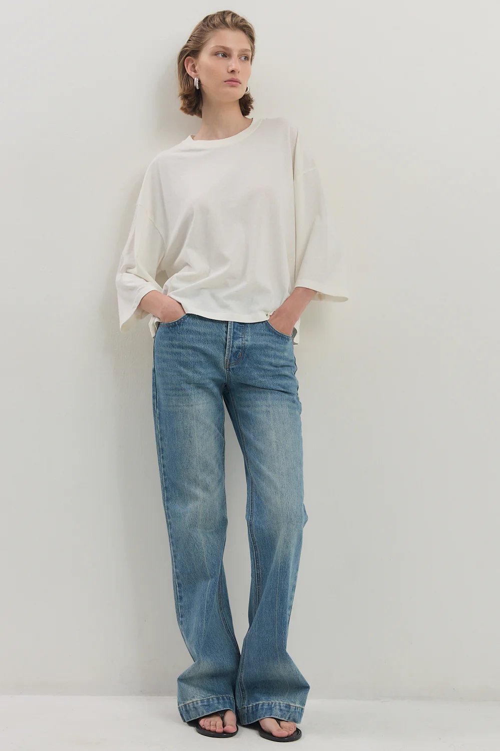 Boxy Mid Sleeve T Shirt - Image 3