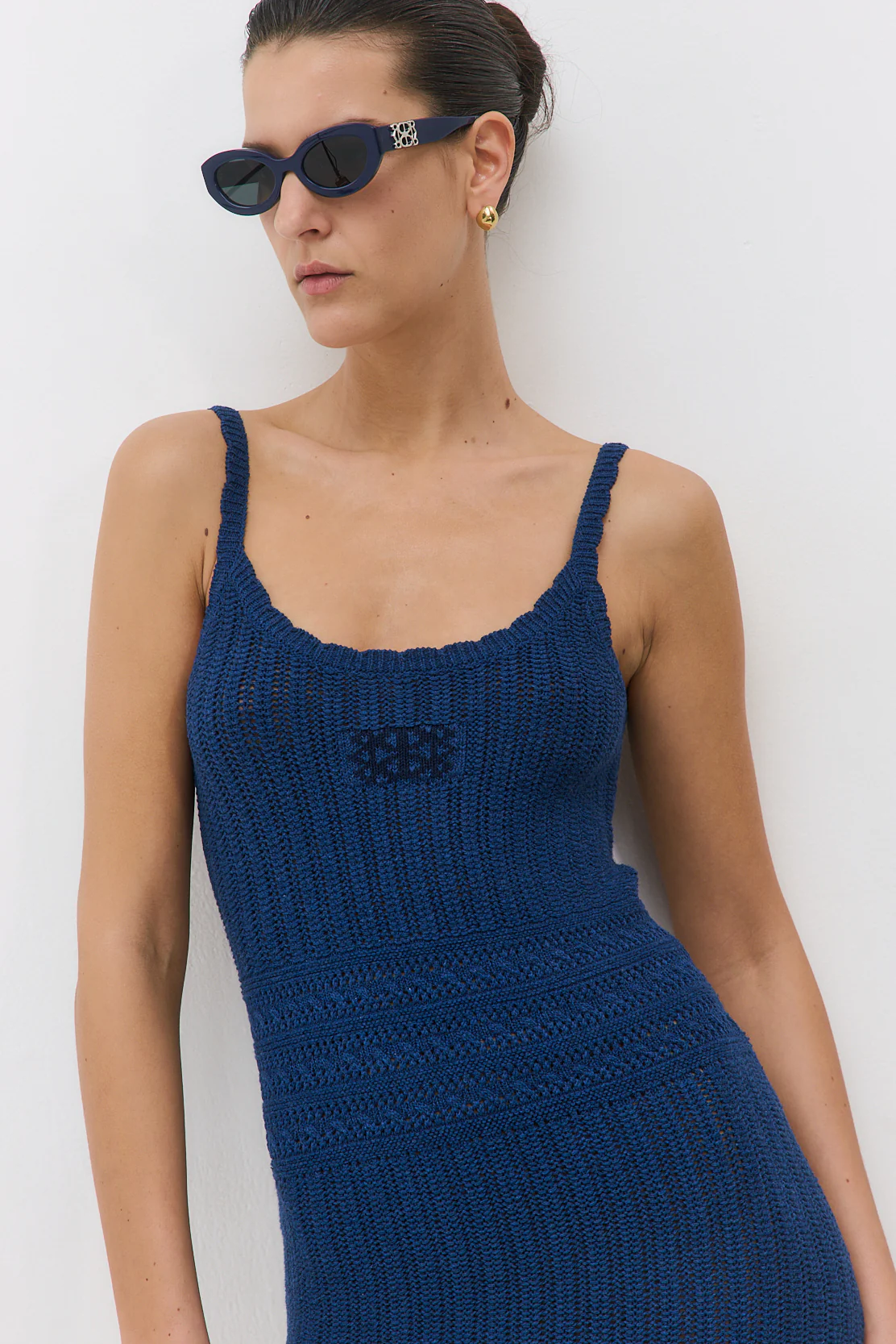 Crochet Intarsia Mini Dress - Image 6