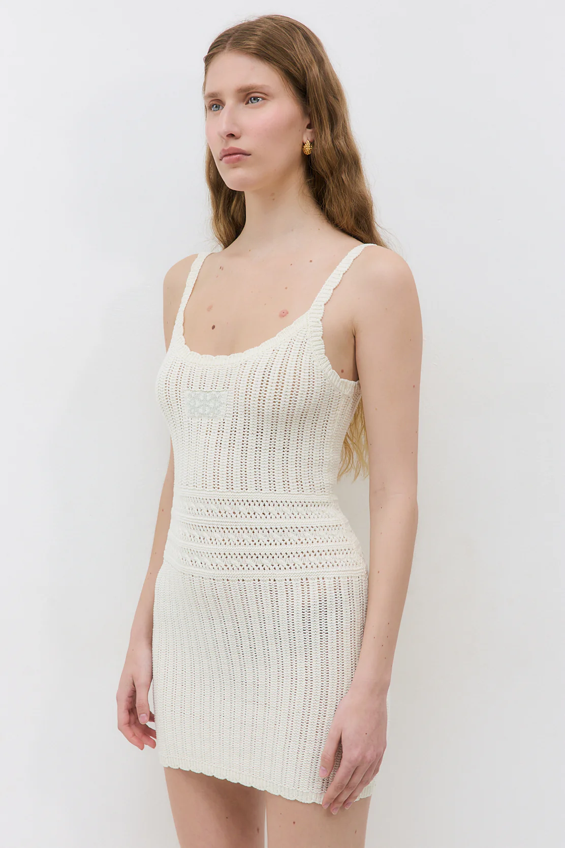 Crochet Intarsia Mini Dress - Image 6