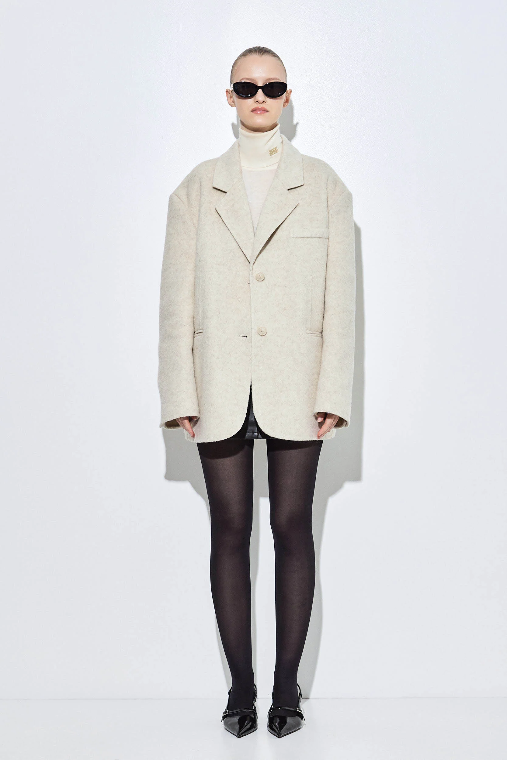 Double Wool Oversized Blazer - Image 2