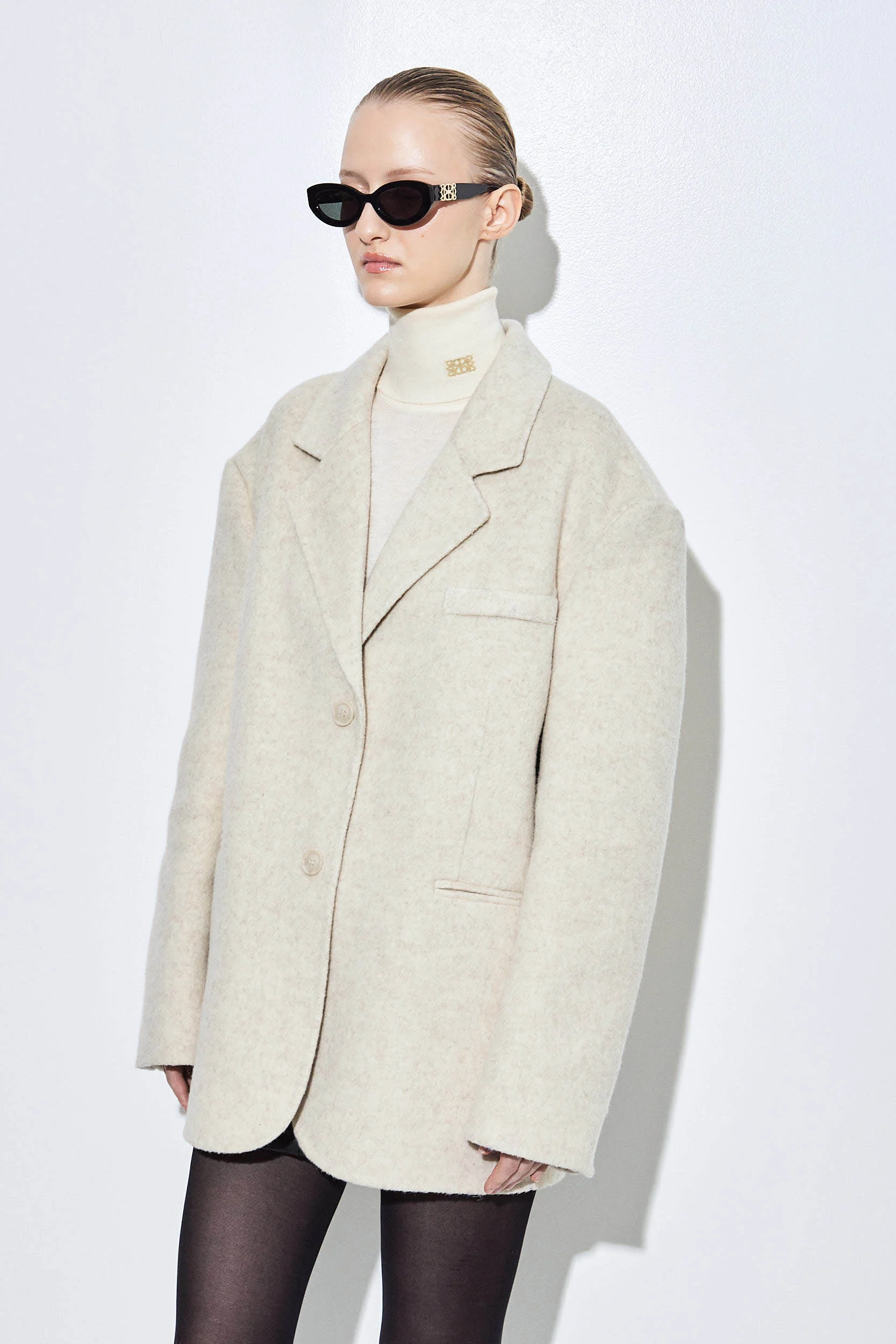 Double Wool Oversized Blazer - Image 4