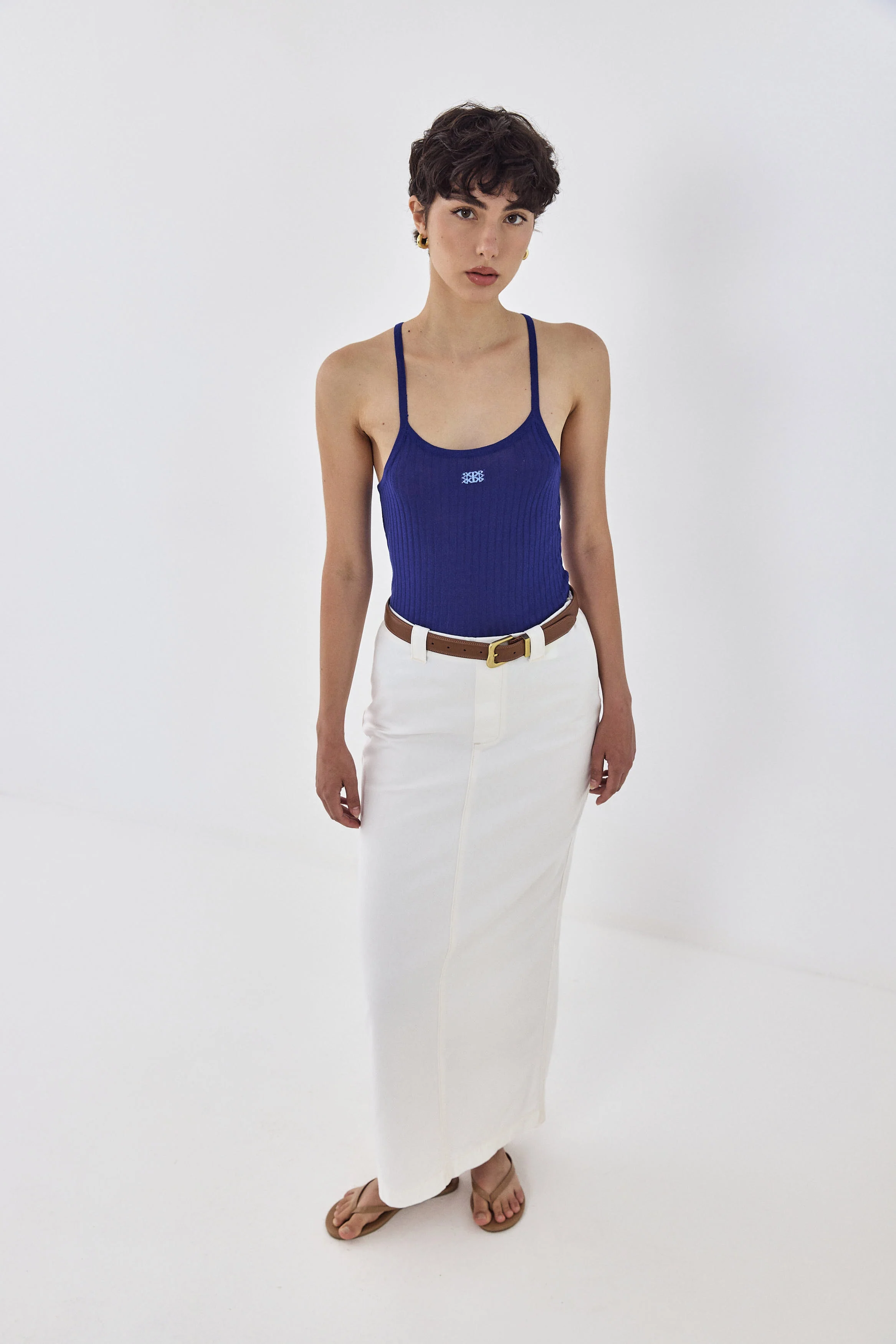 Drill Cotton Maxi Skirt - Image 3