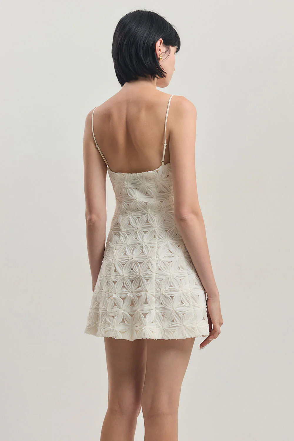Embossed Floral Corset Mini Dress - Image 5