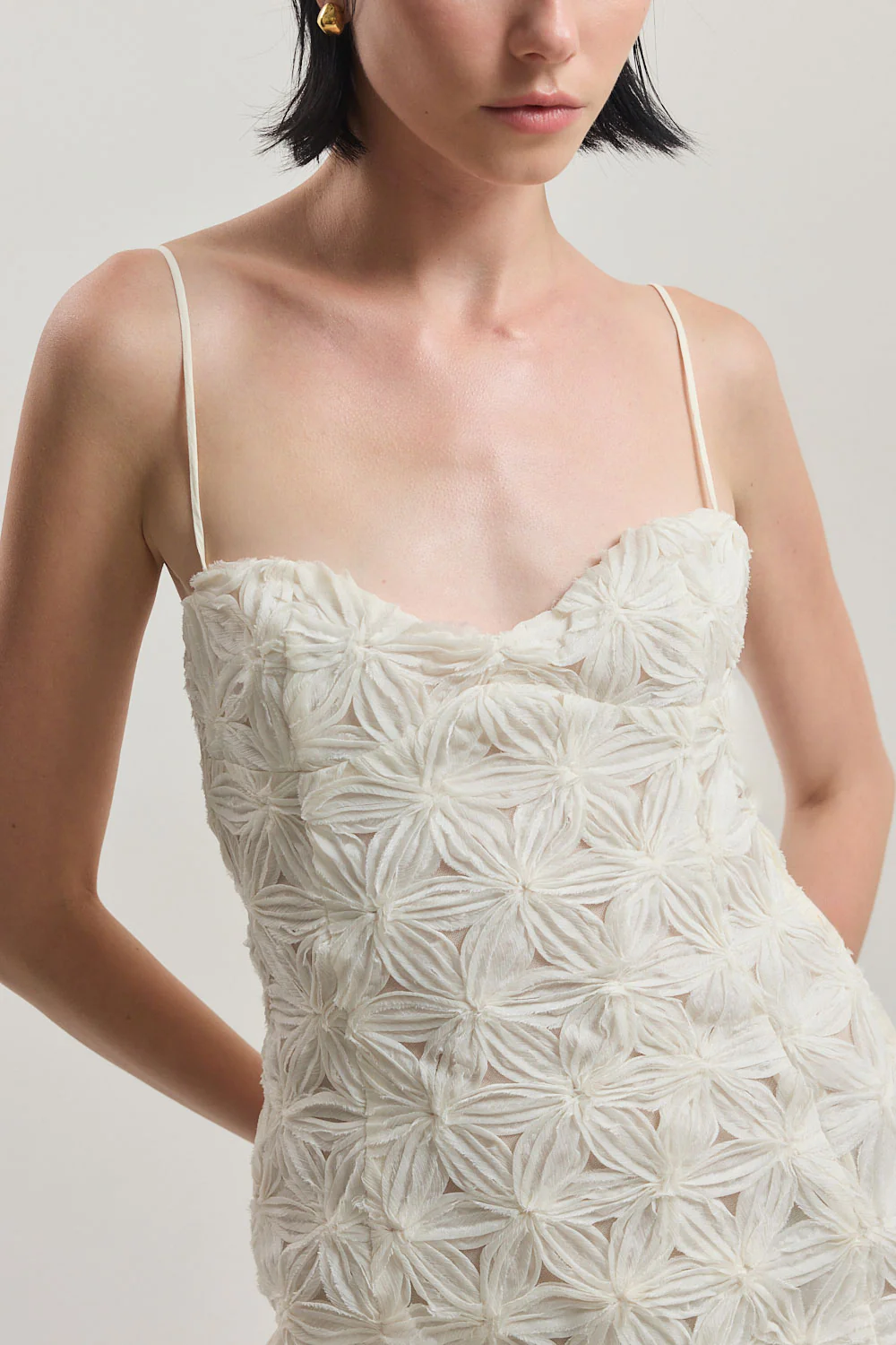 Embossed Floral Corset Mini Dress - Image 6