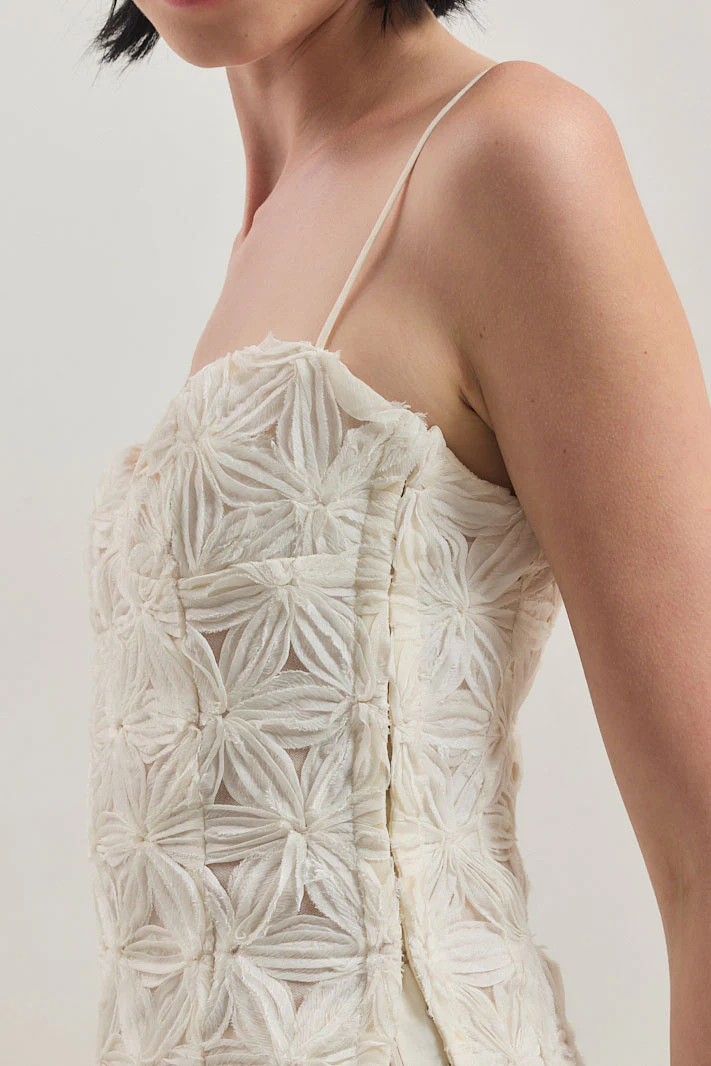 Embossed Floral Corset Mini Dress - Image 7