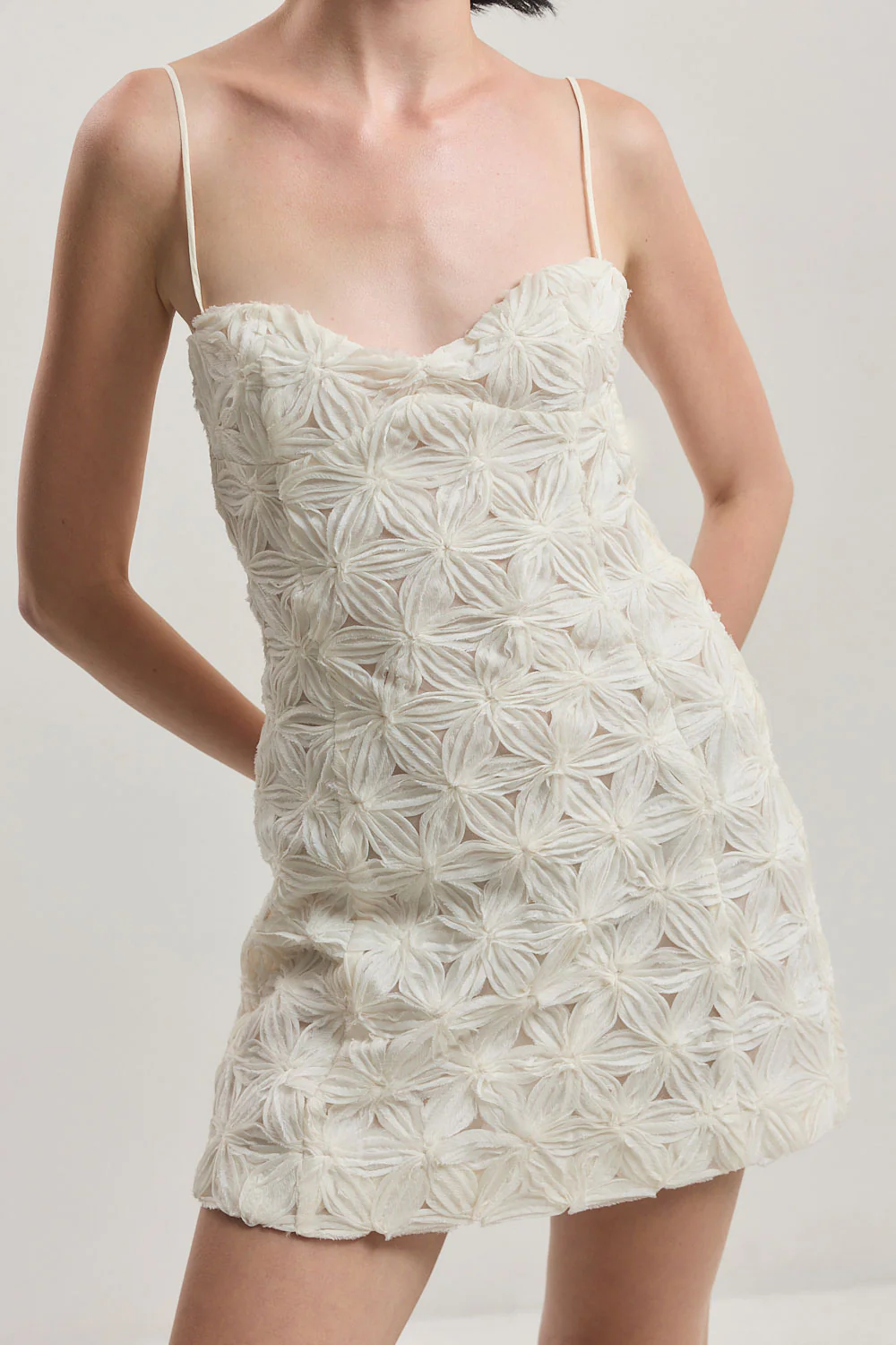 Embossed Floral Corset Mini Dress - Image 8
