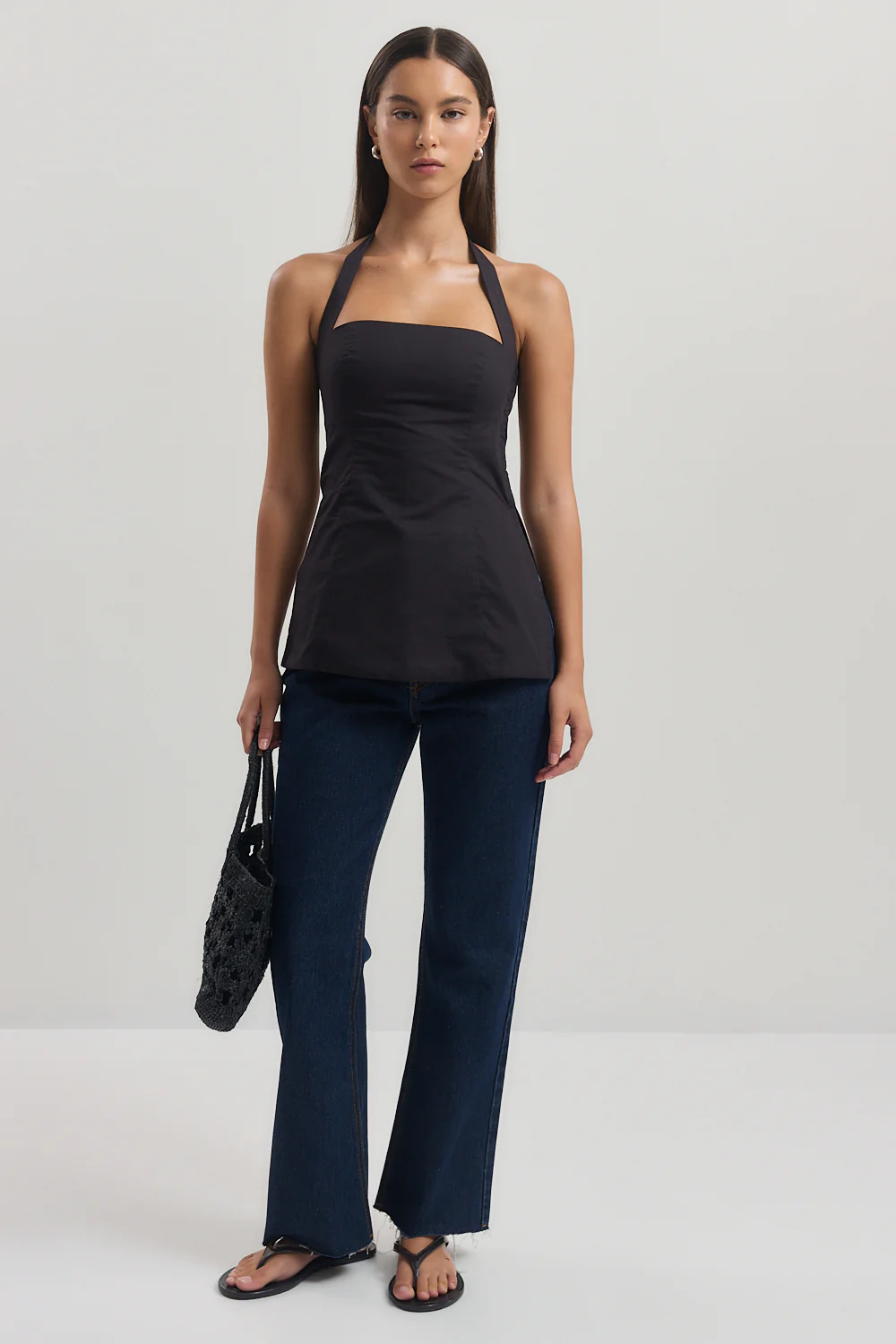 Fitted Poplin Halter Neck - Image 2