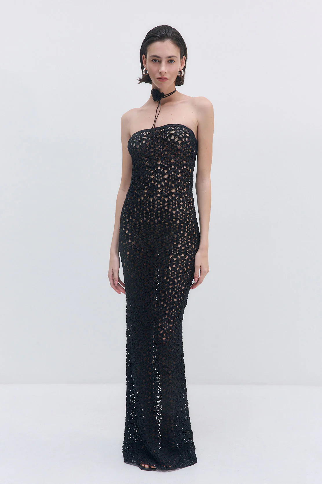 Flower Crochet Maxi Dress