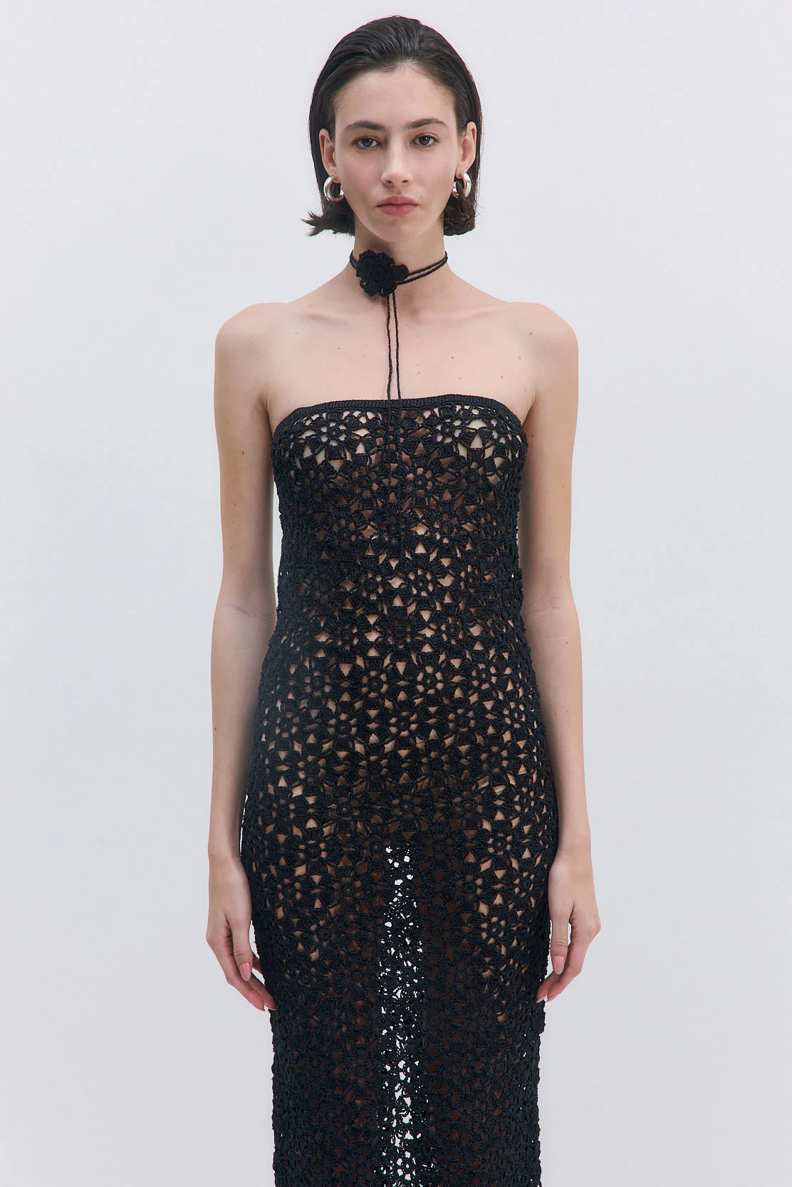 Flower Crochet Maxi Dress - Image 2