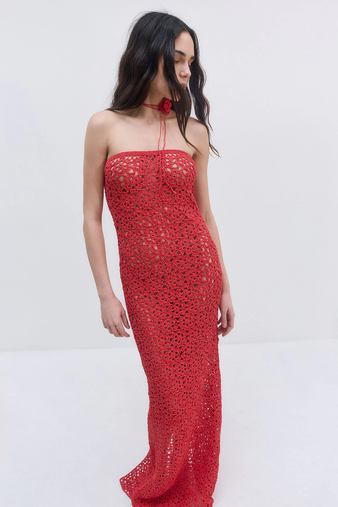 Flower Crochet Maxi Dress