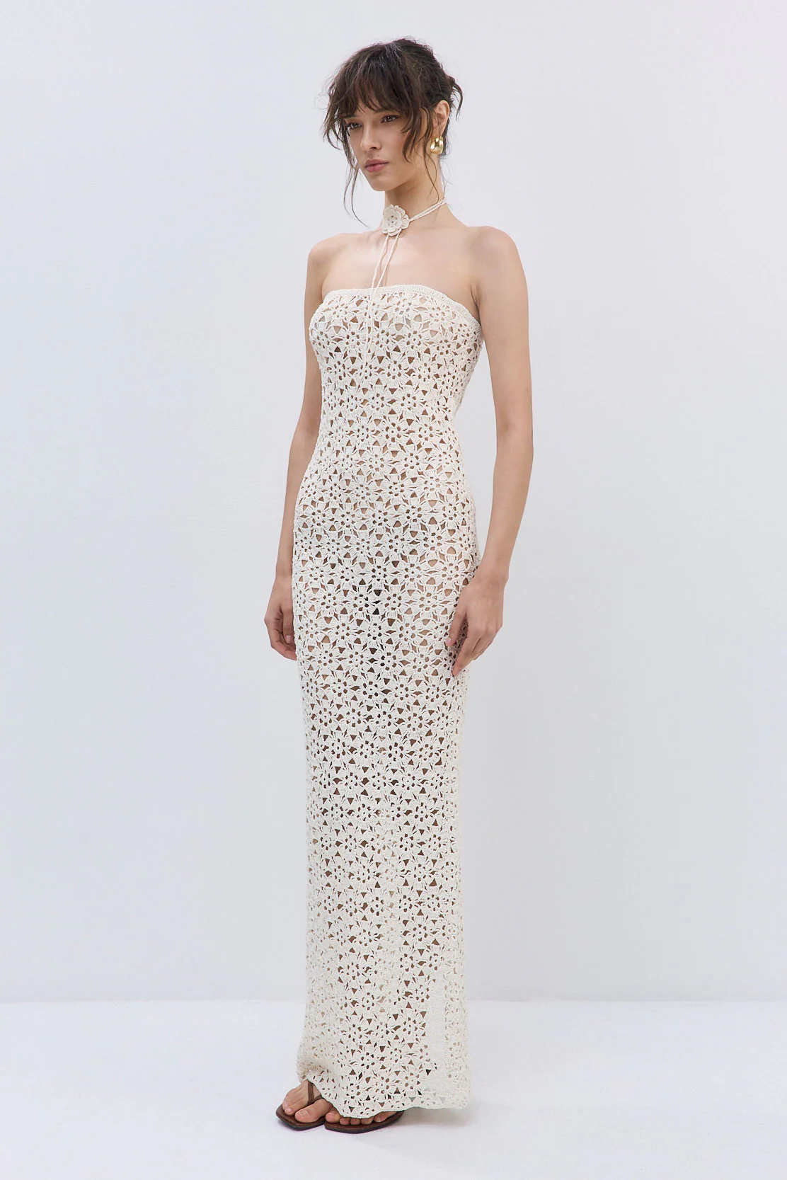 Flower Crochet Maxi Dress - Image 4