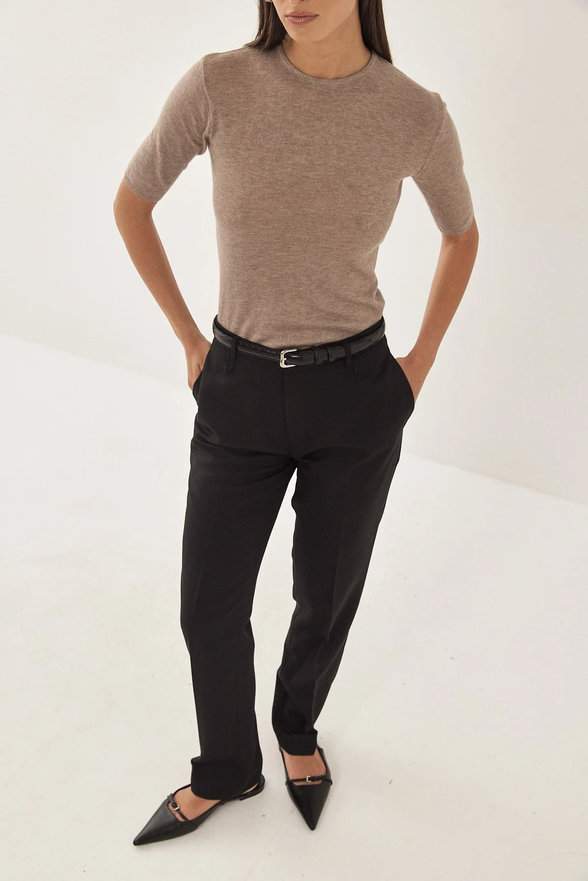 Knitted Mid Sleeve T Shirt - Image 3