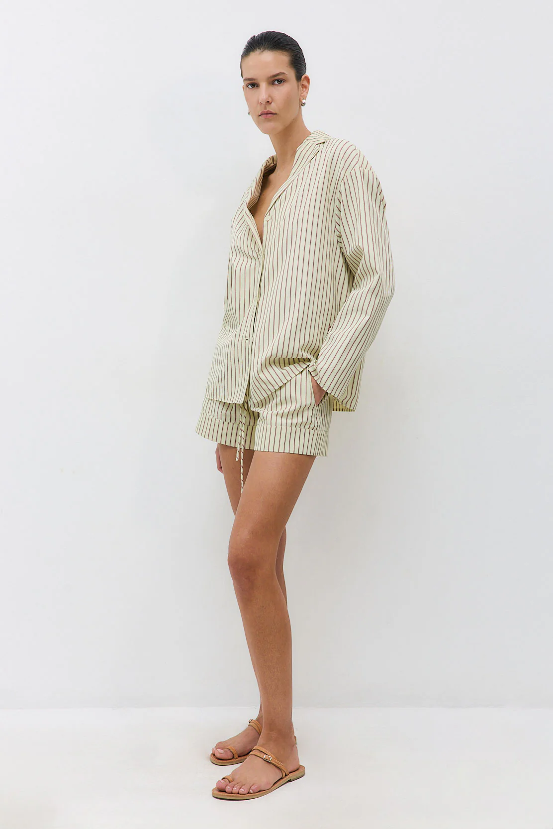 Mid Rise Poplin Shorts - Image 3