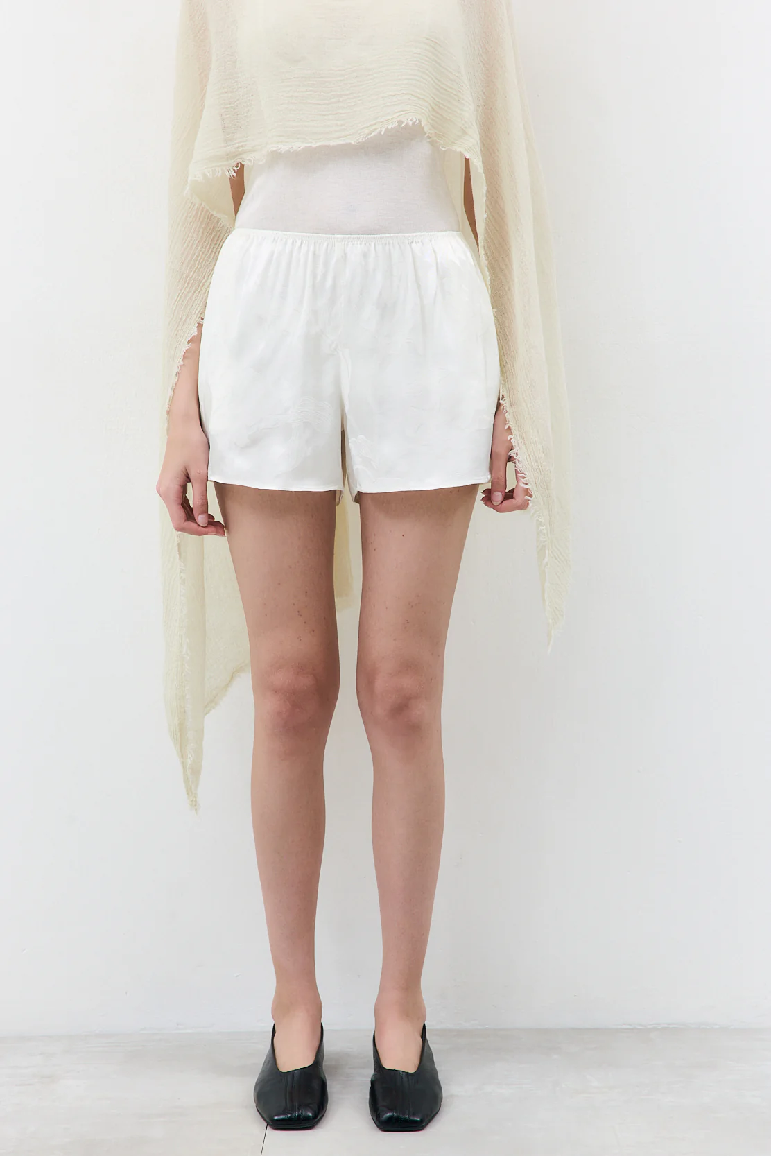Mid Waist Satin Shorts - Image 2