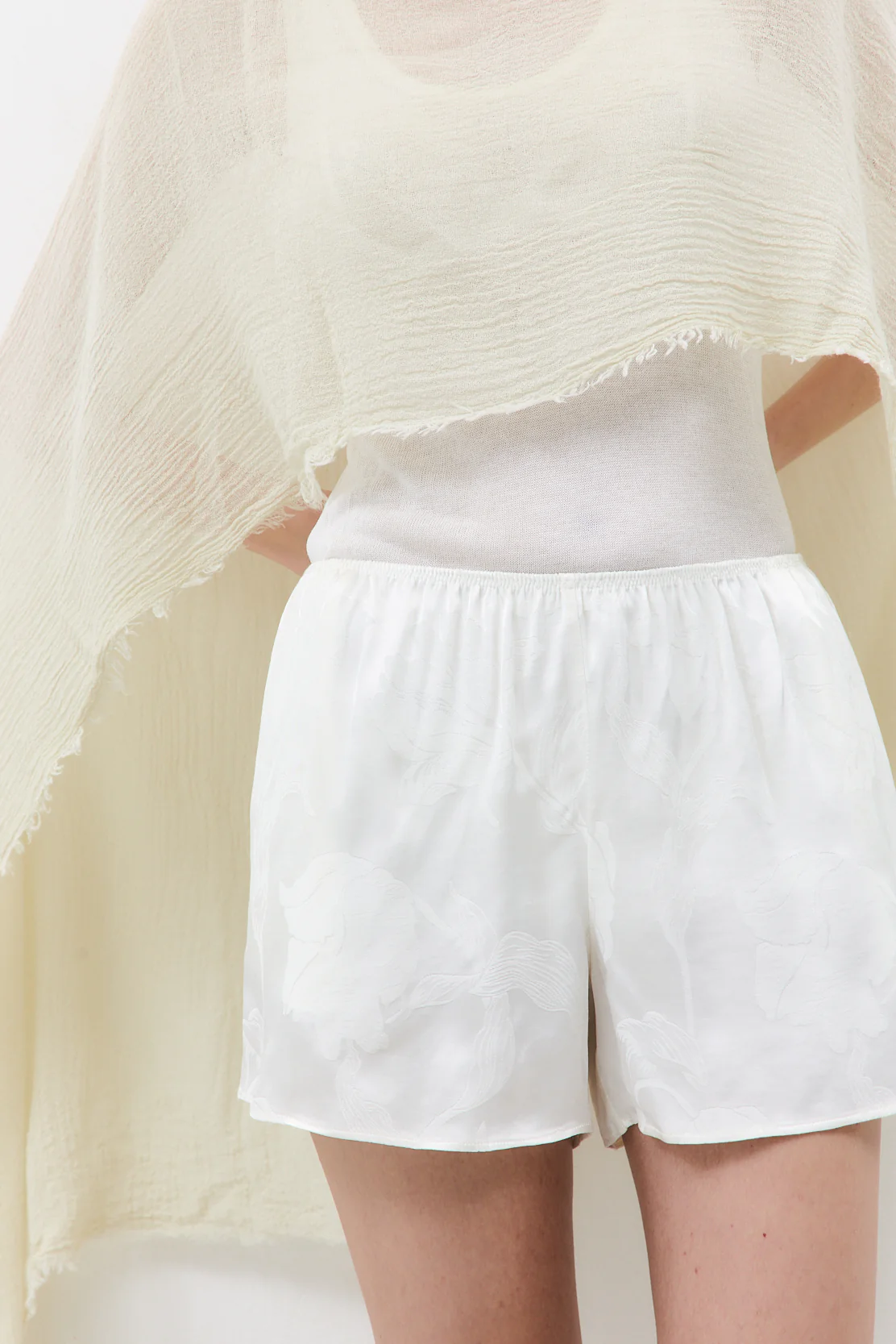 Mid Waist Satin Shorts - Image 6