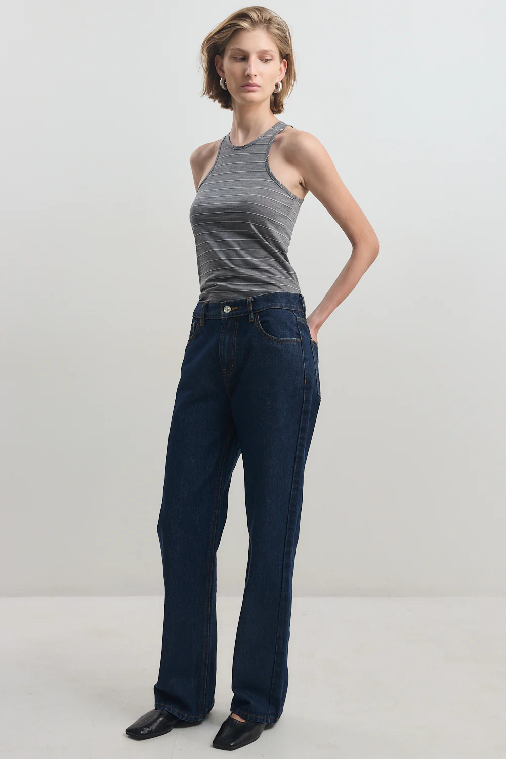 No.11| Mid Rise Full Length Baggy Denim - Image 3