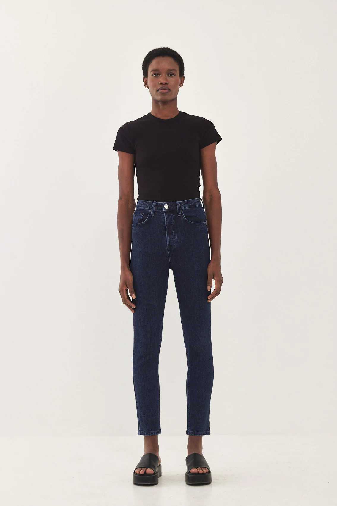 No.4 High Waist Slim Cropped Denim