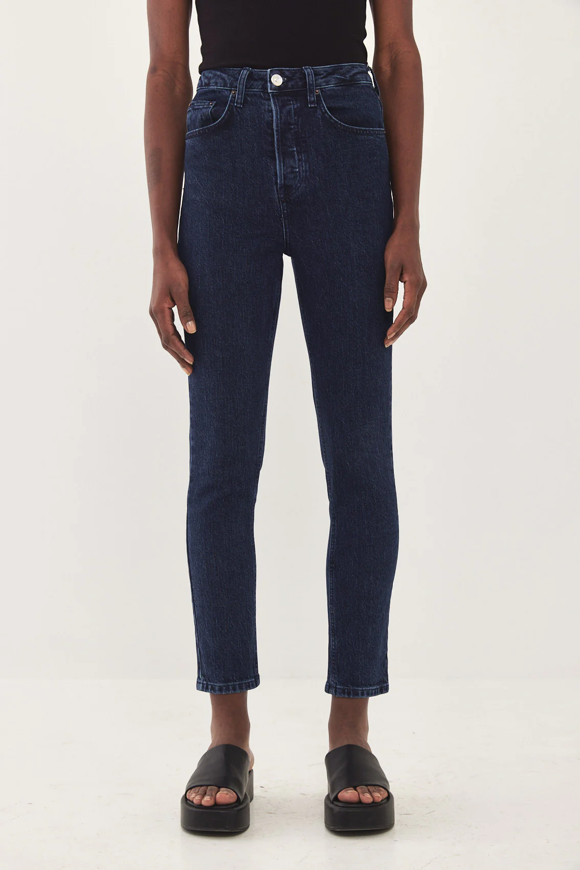 No.4 High Waist Slim Cropped Denim - Image 2