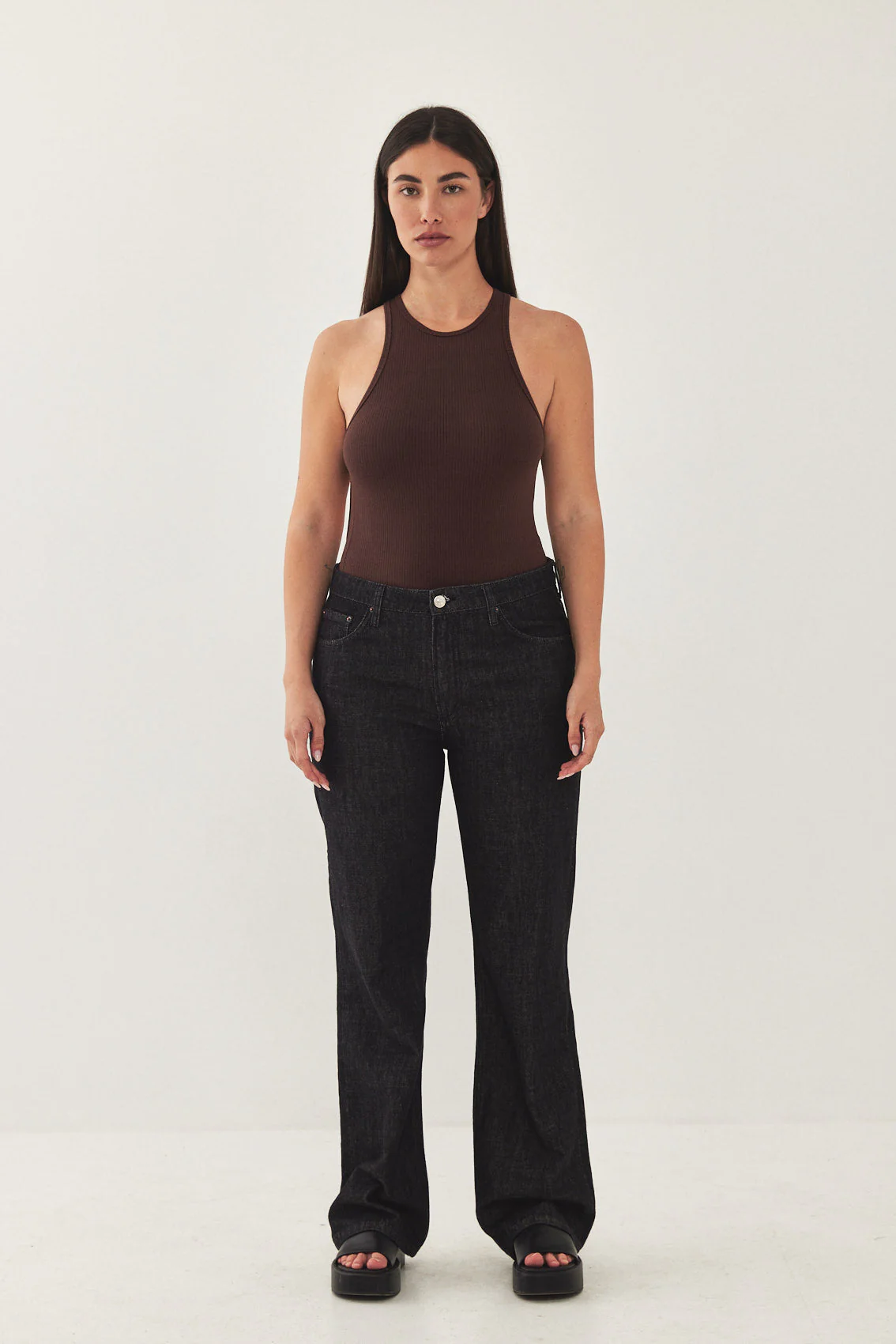 Open Back Ribbed Bodysuit - Image 2