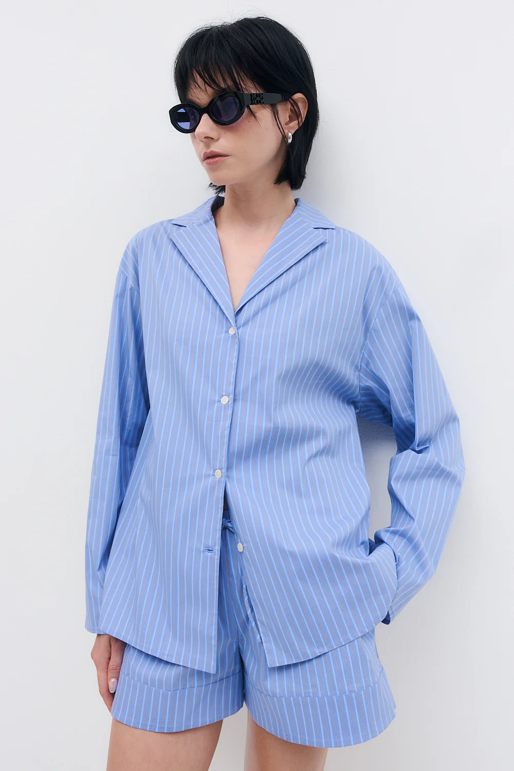 Open Collar Poplin Shirt - Image 6