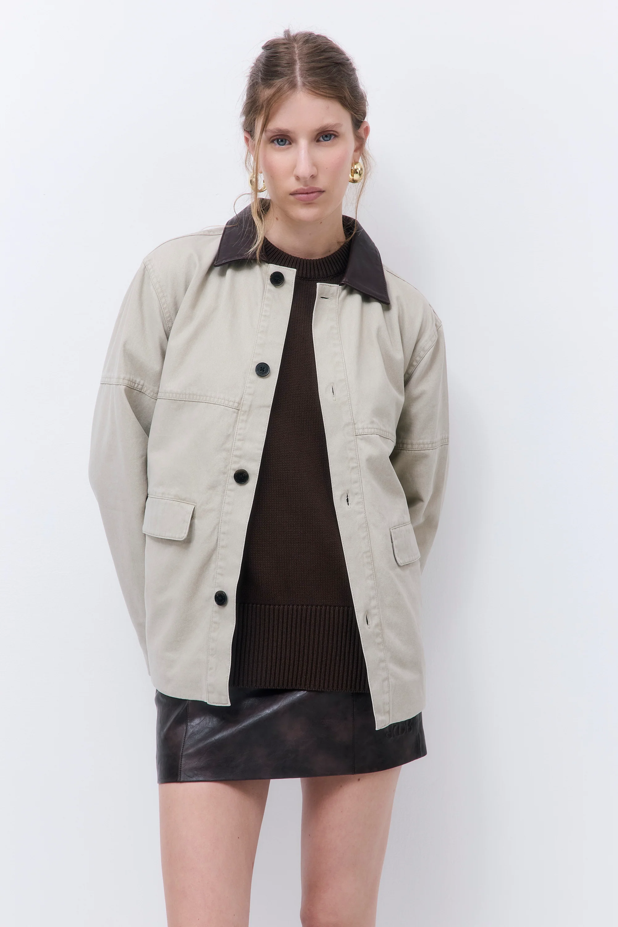Washed Oversized Barn Jacket