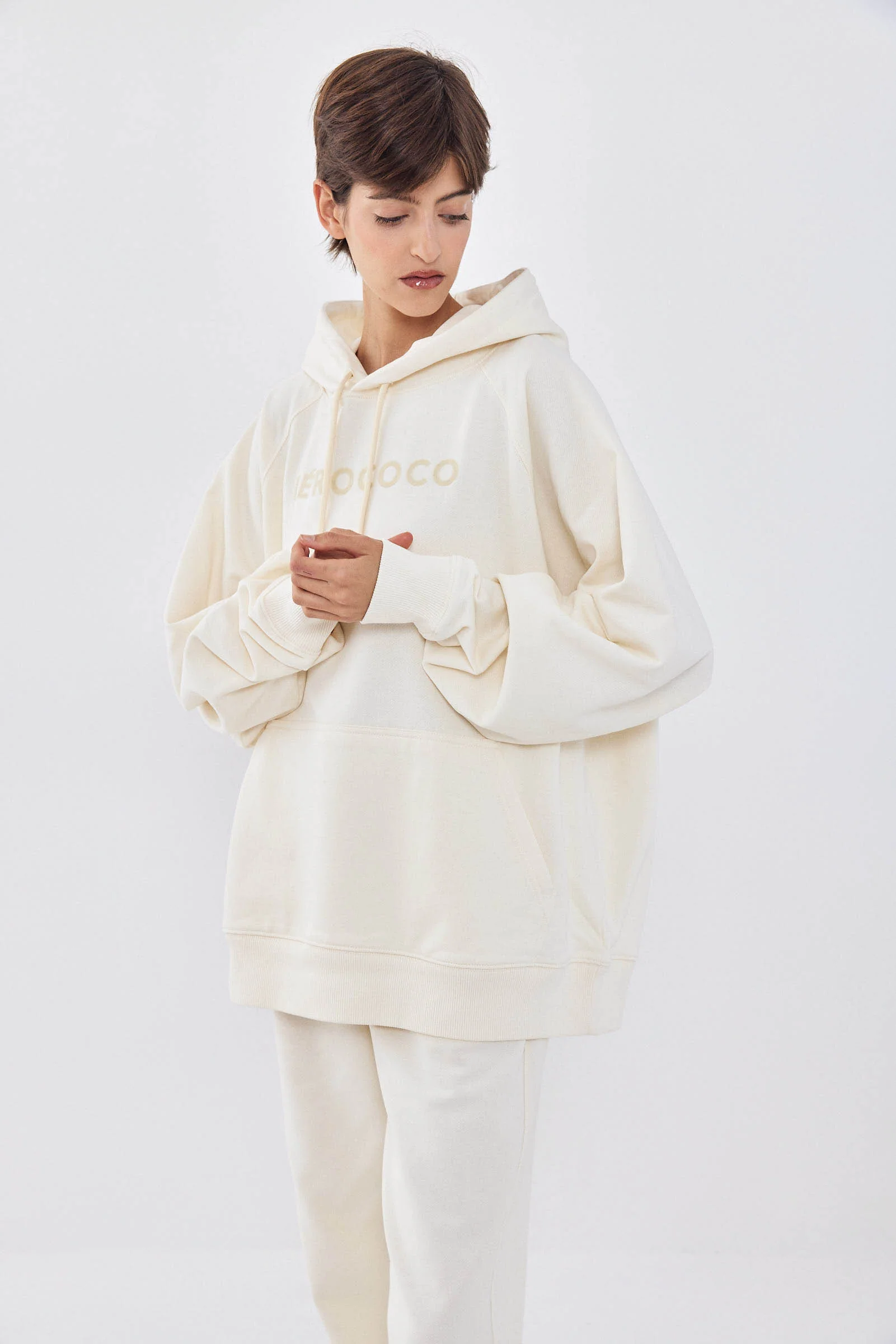 Oversized Flock Fleece Hoodie - Image 9