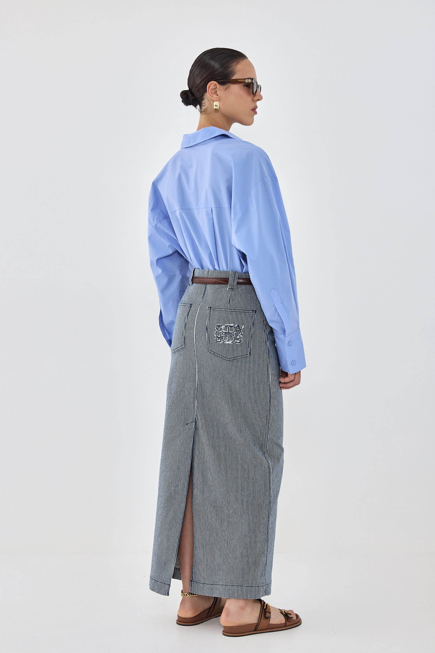 Oversized Poplin Button Down Shirt - Image 5