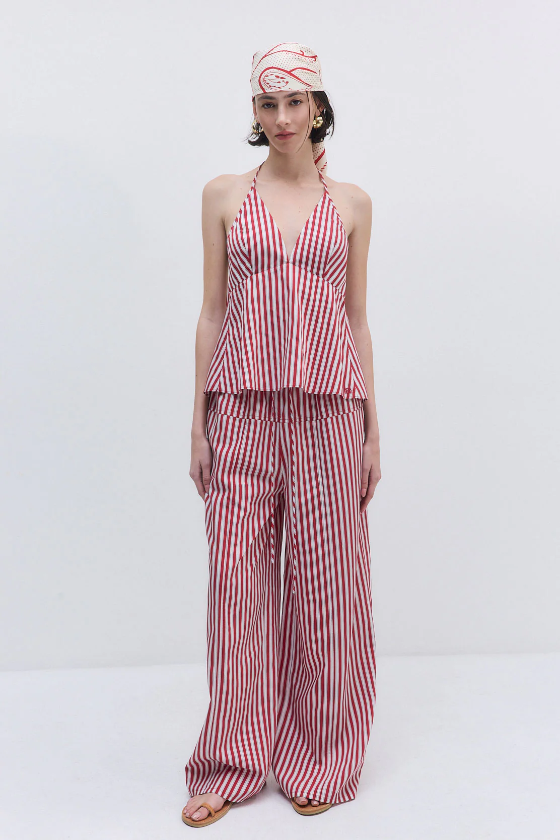 Poplin V Neck Blouse - Image 2