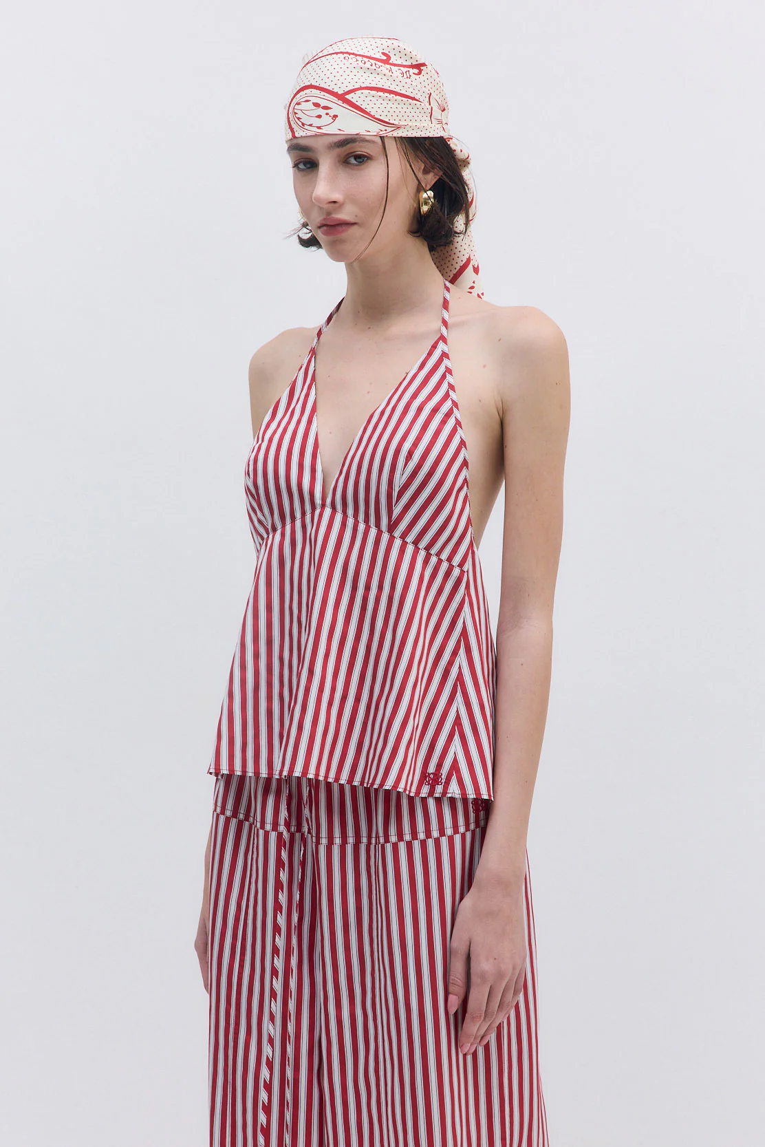 Poplin V Neck Blouse - Image 4