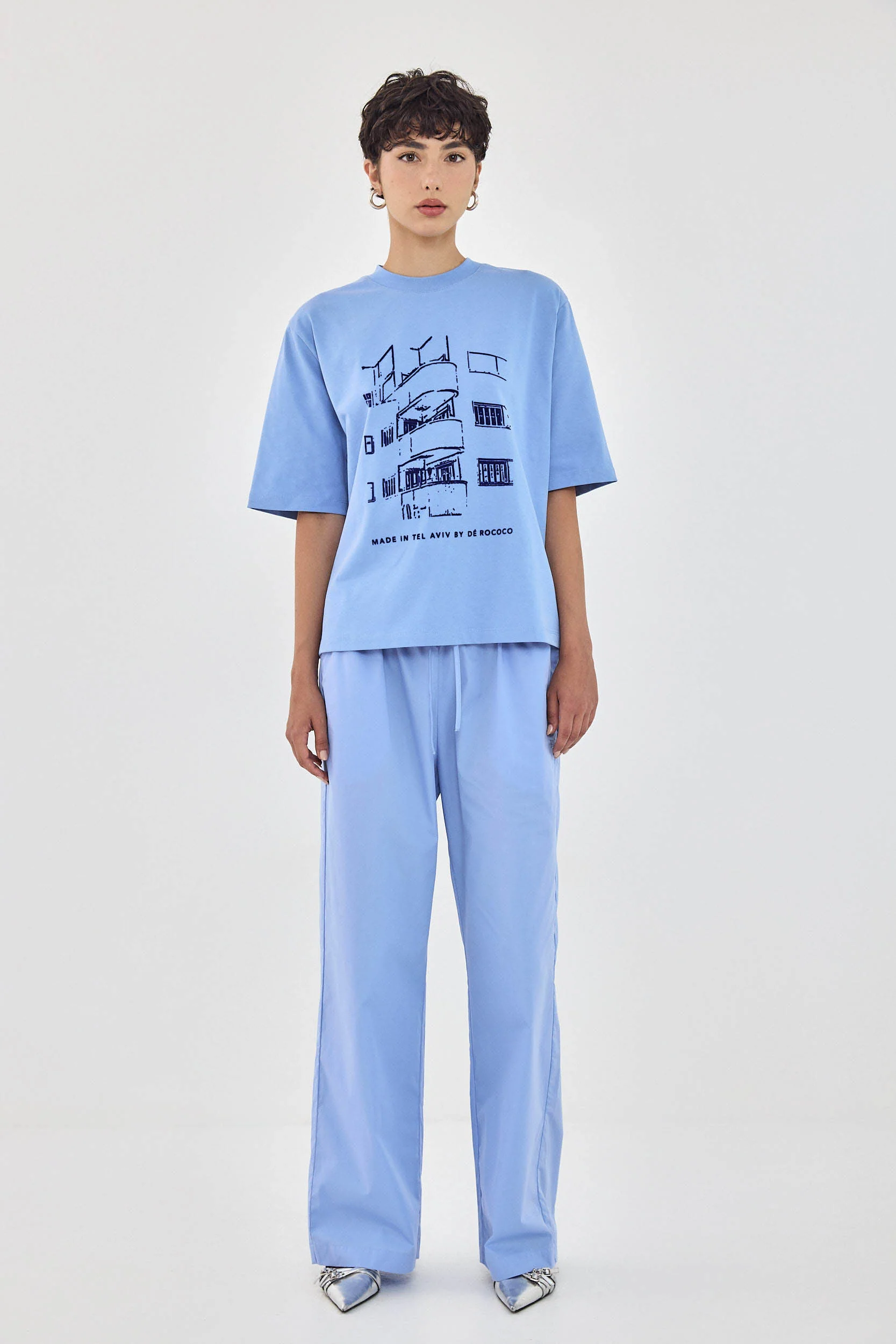 Poplin Wide Leg Pants