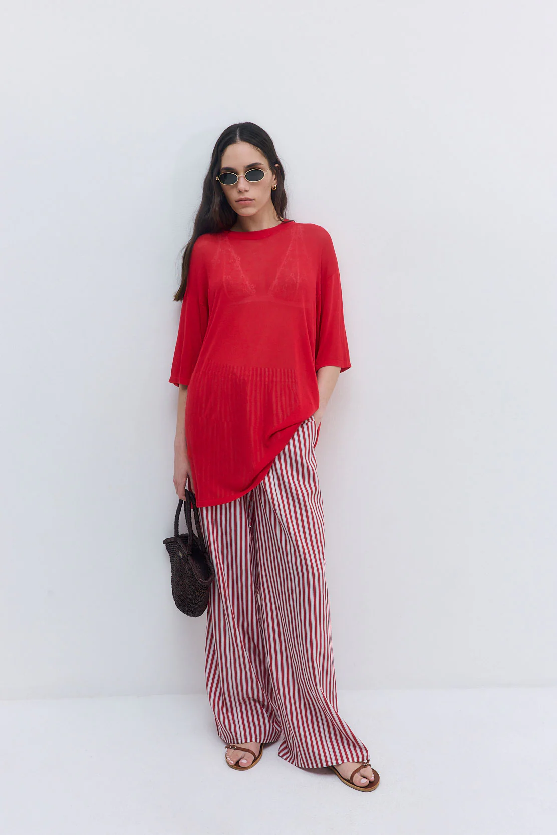 Poplin Wide Leg Pants - Image 3