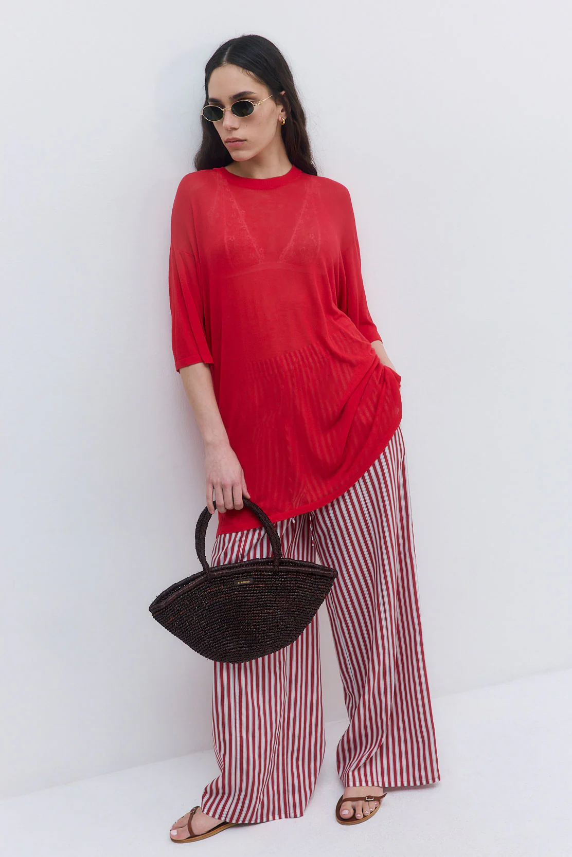 Poplin Wide Leg Pants - Image 7