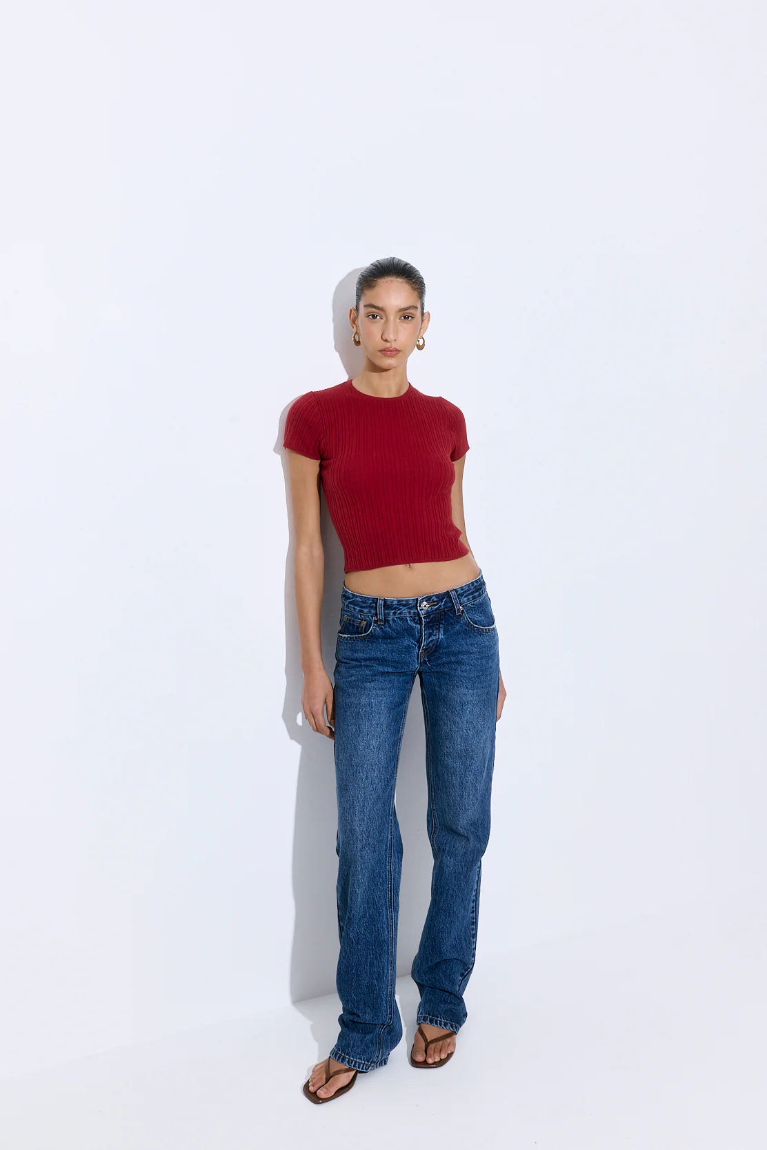 Ribbed Crew Neck Tee - Image 3