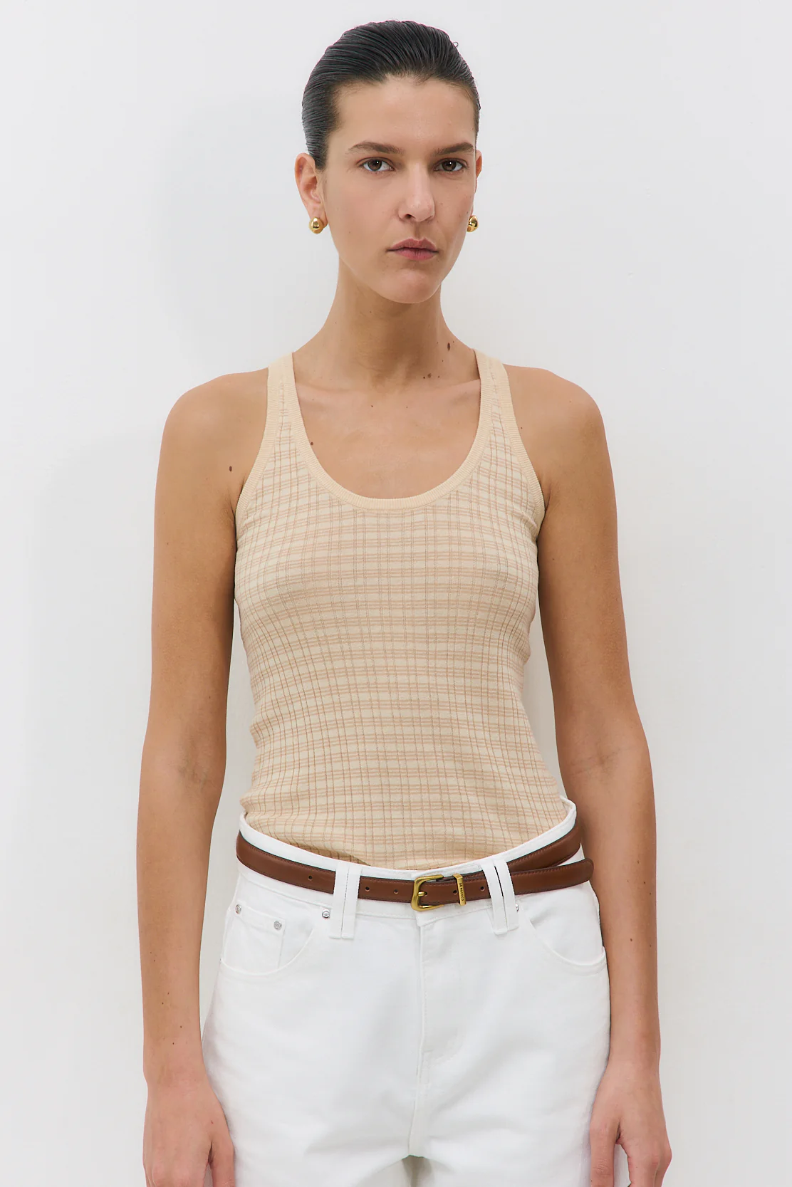 Ribbed Striped Tank Top