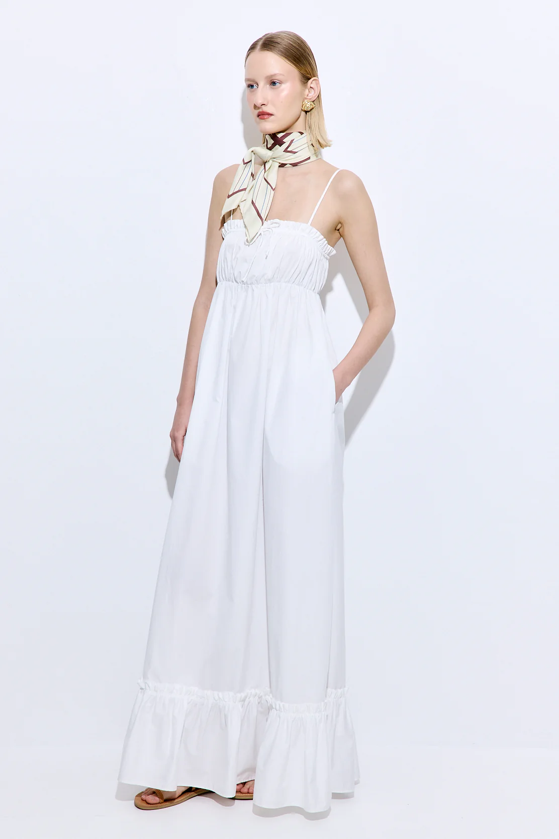 Ruffled Poplin Maxi Dress - Image 4