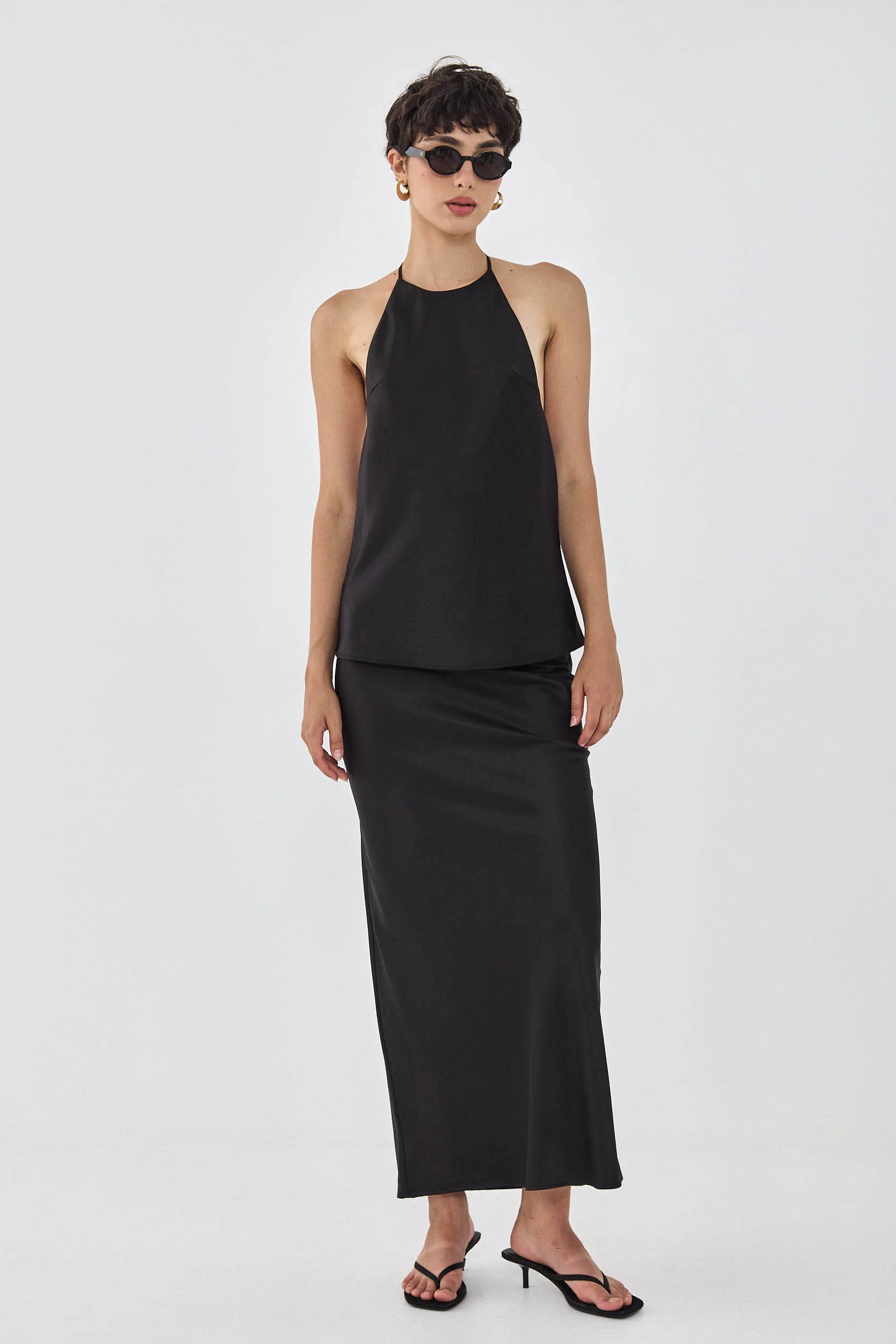 Satin Collared Tank Top - Image 2