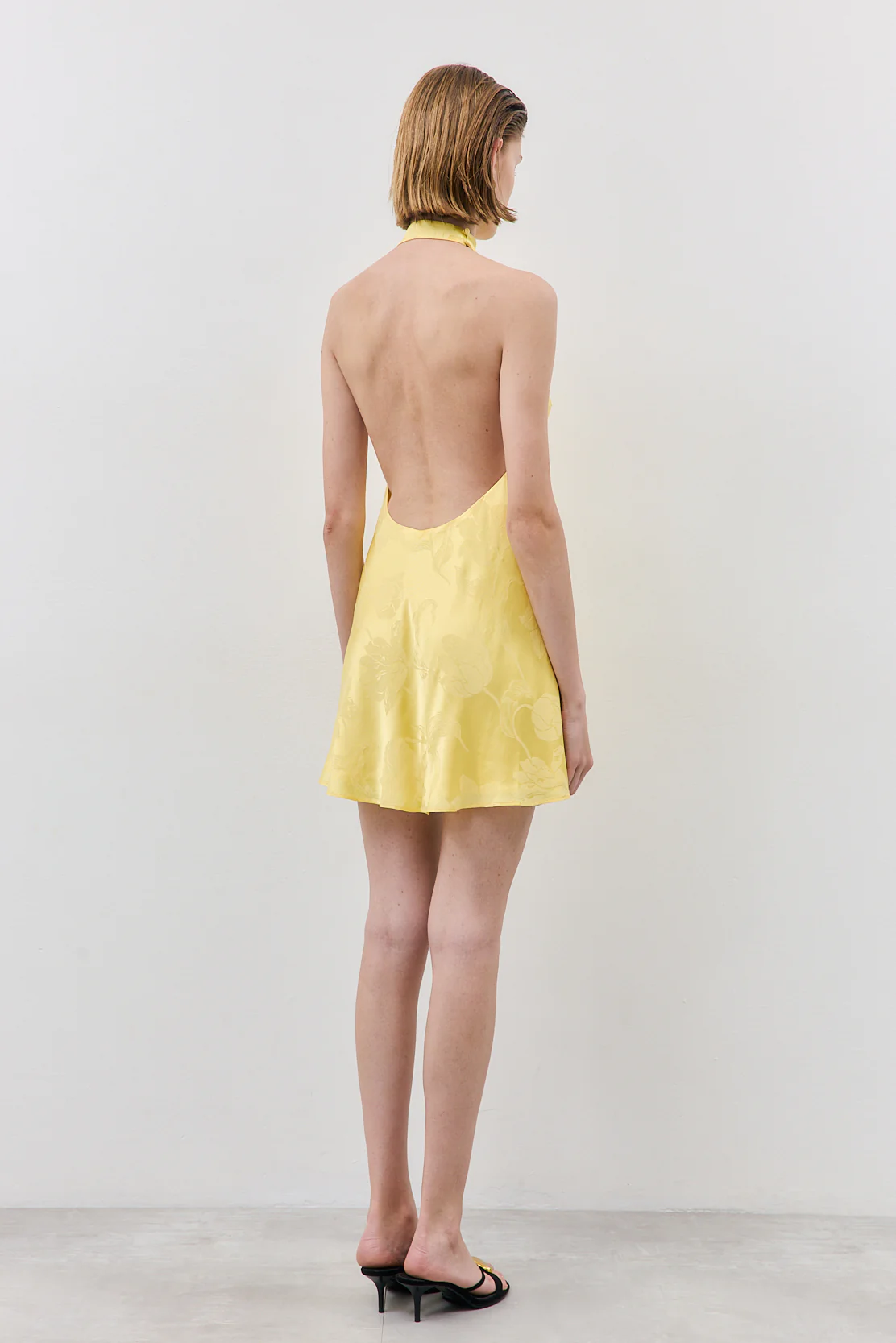 Satin Drape Mini Dress - Image 5
