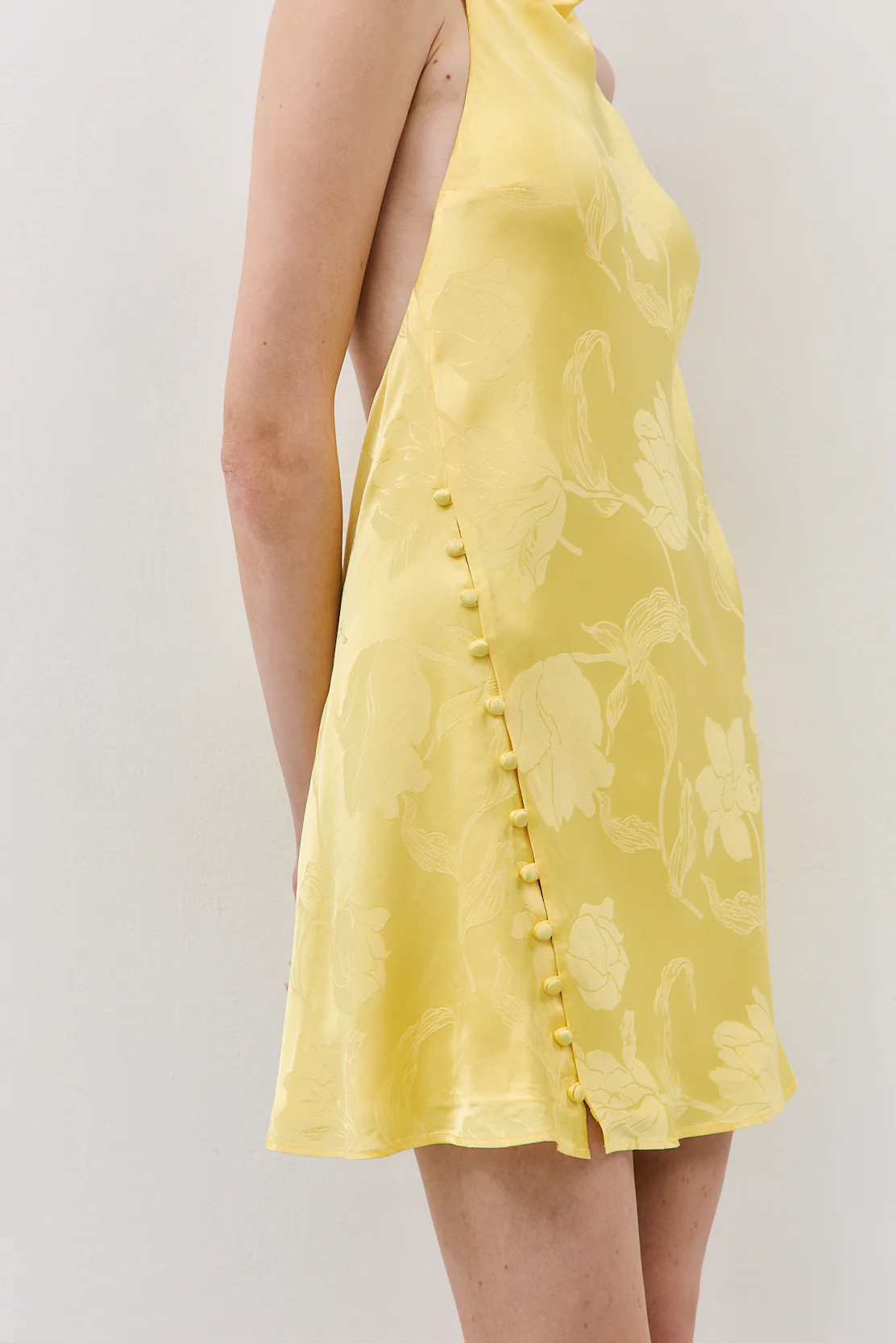 Satin Drape Mini Dress - Image 6