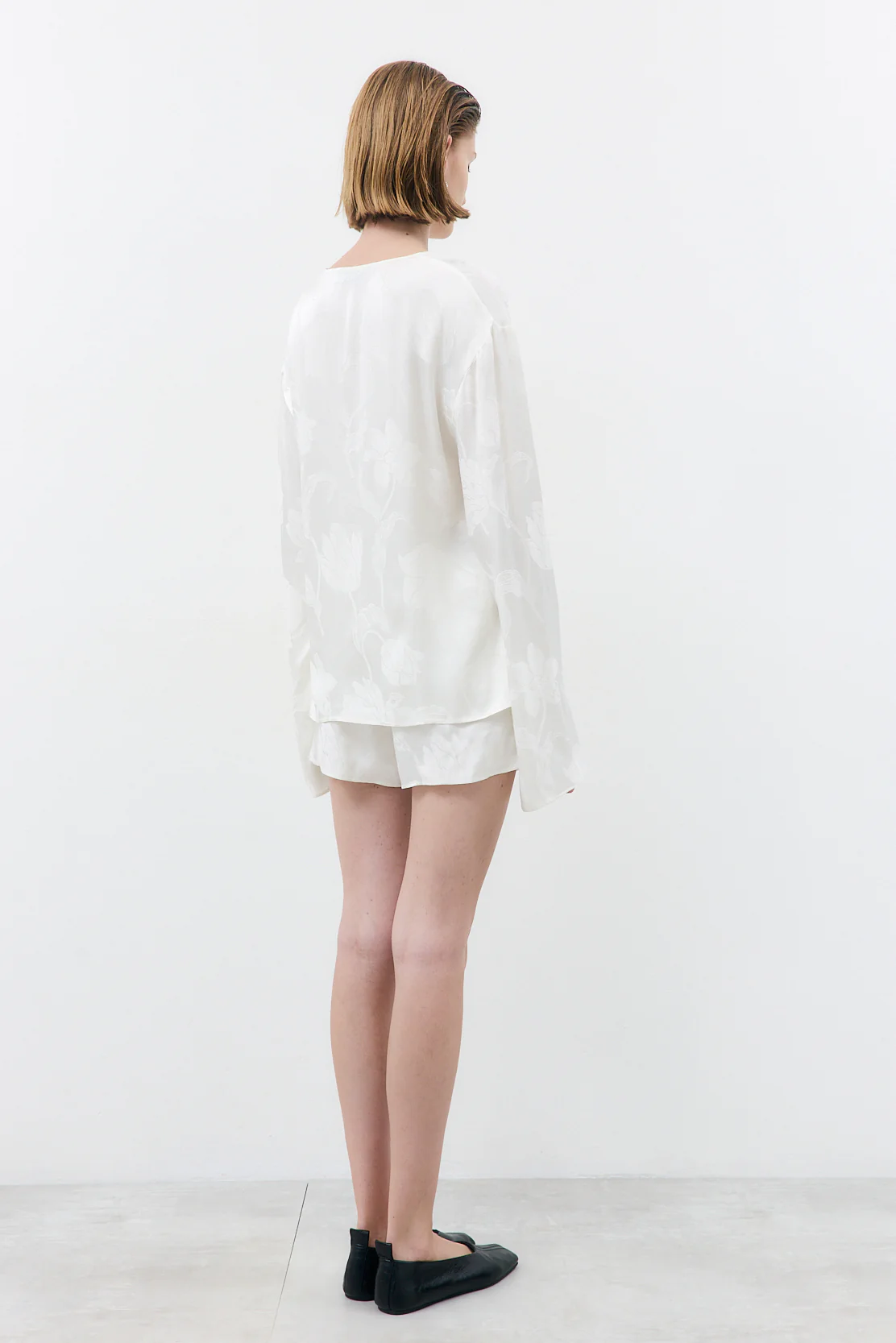 Satin V Neck Blouse - Image 5
