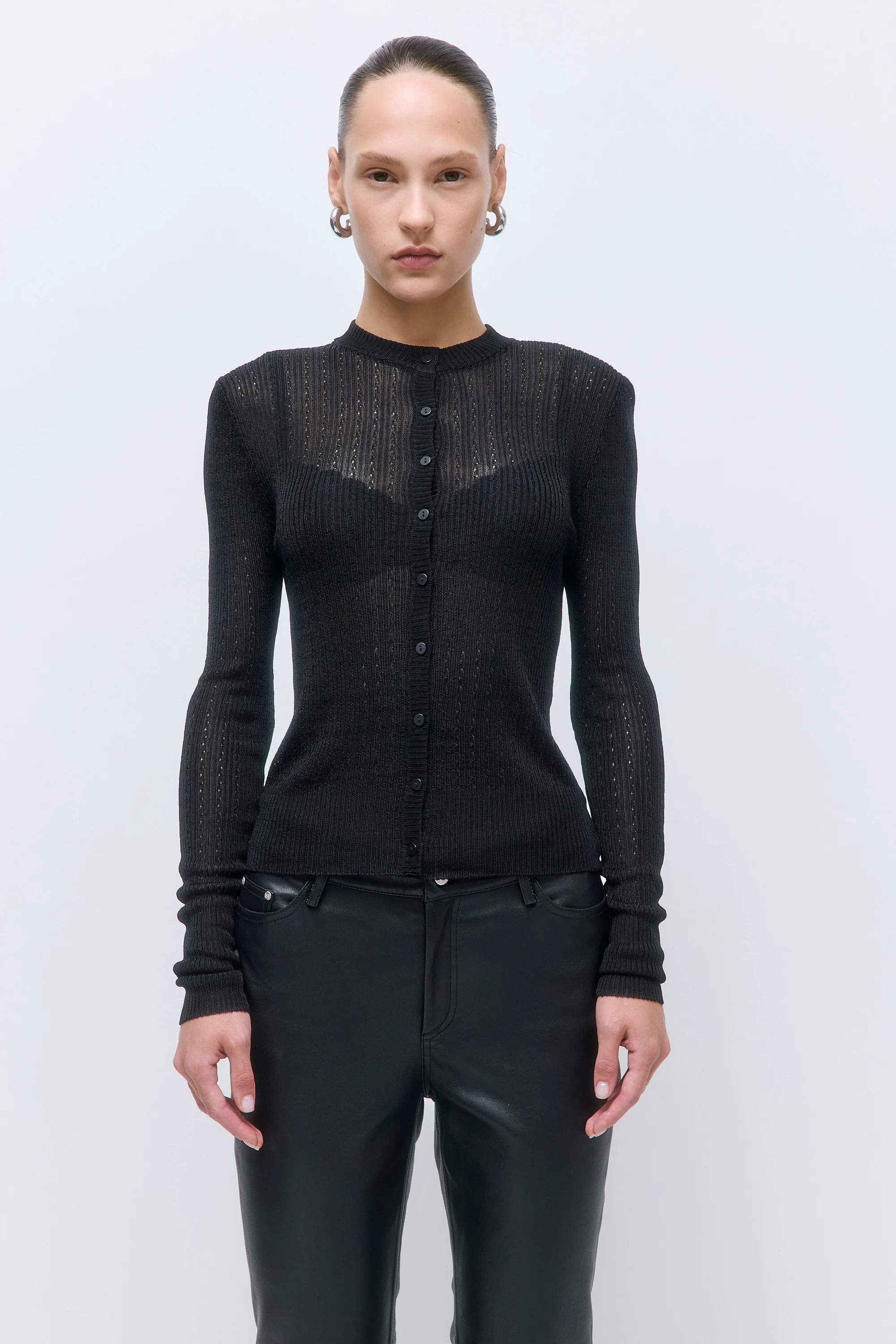 Semi Sheer Crochet Cardigan