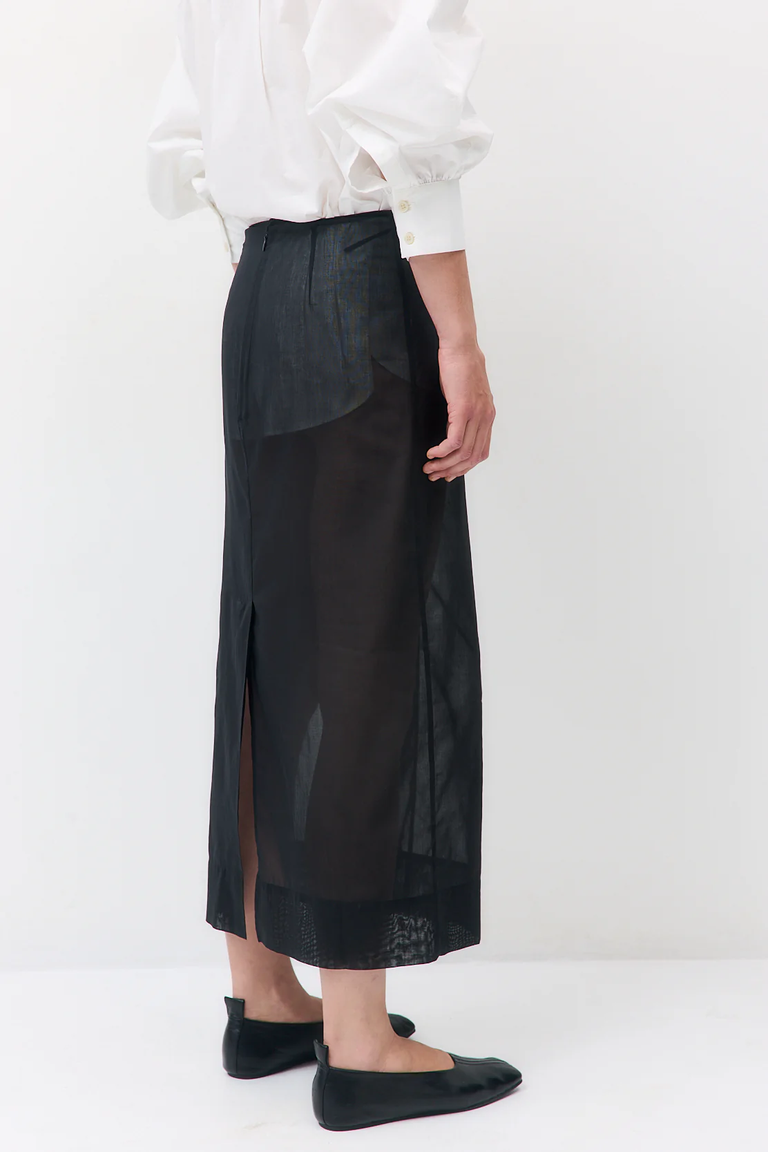 Sheer Organza Midi Skirt - Image 6