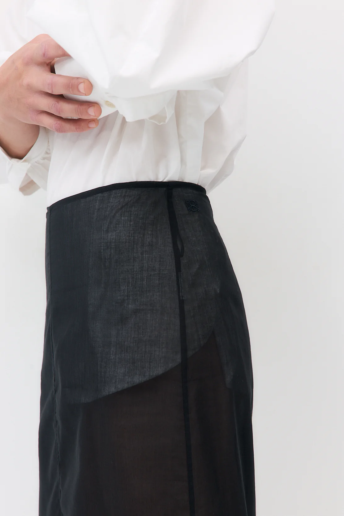 Sheer Organza Midi Skirt - Image 7