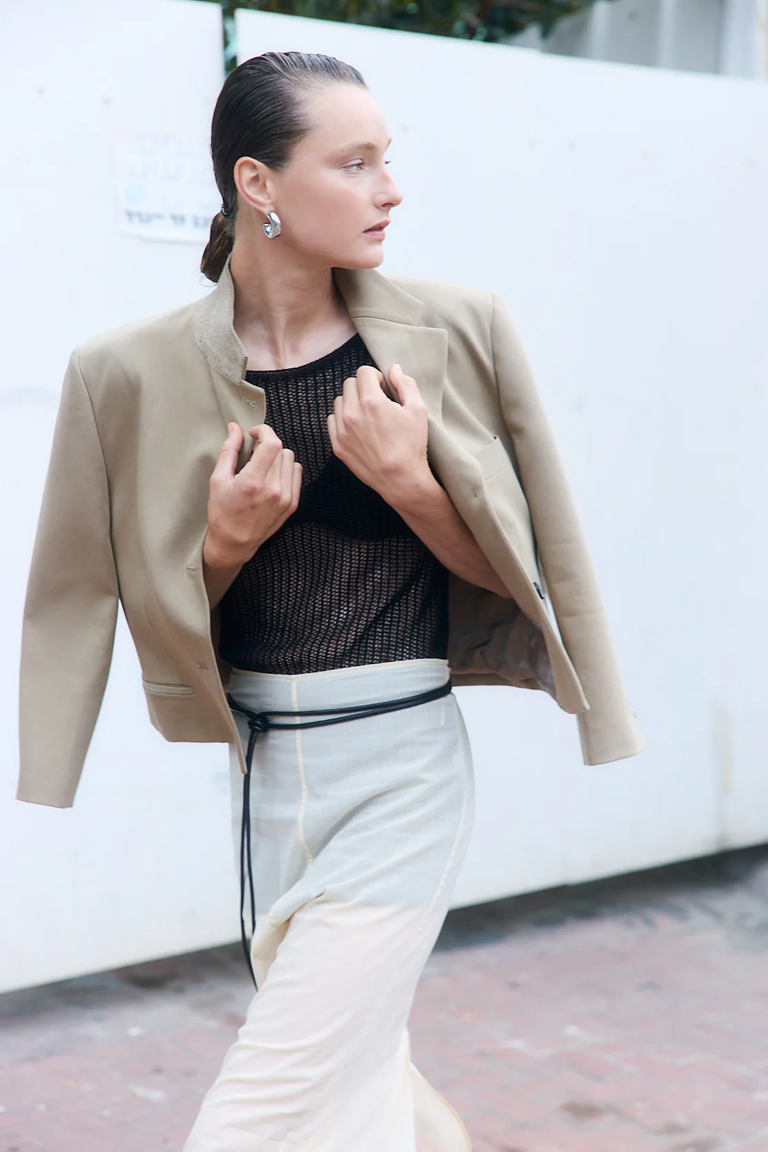 Sheer Organza Midi Skirt