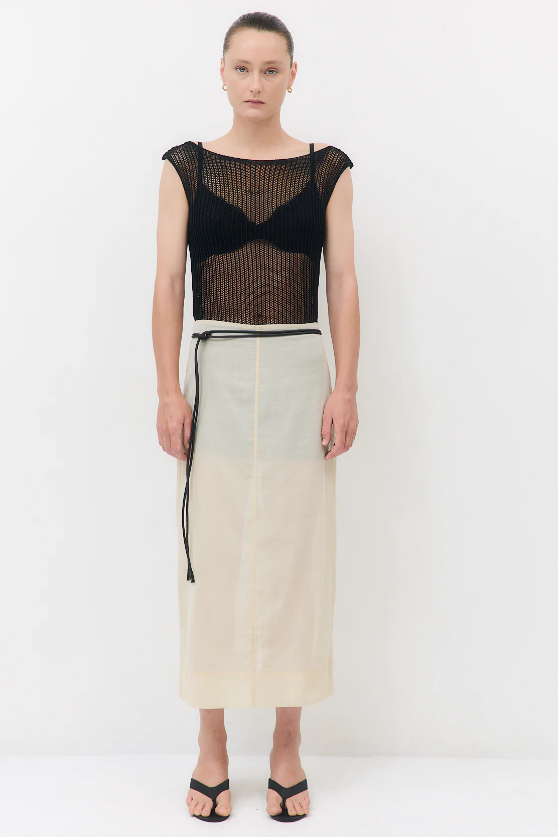 Sheer Organza Midi Skirt - Image 2