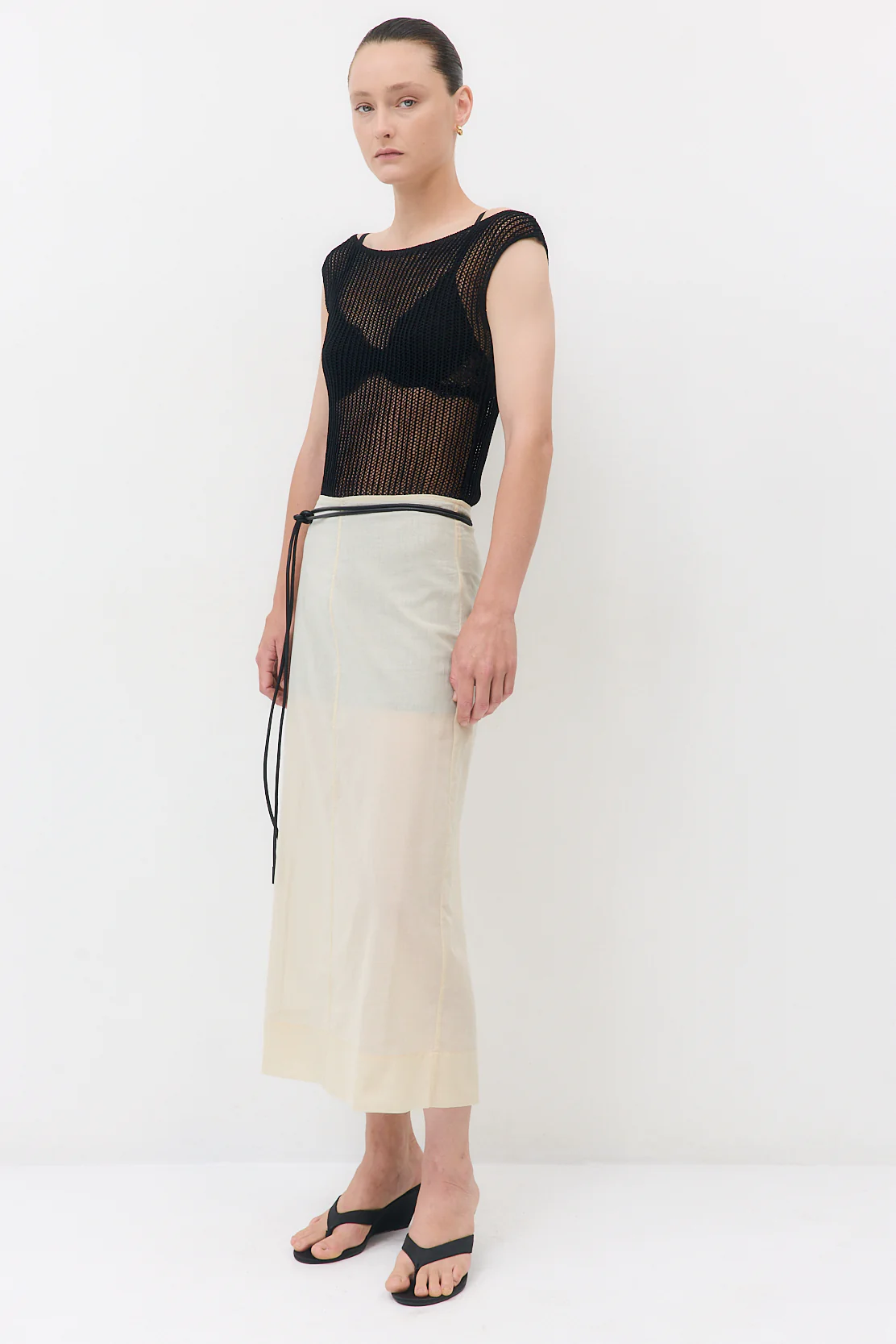 Sheer Organza Midi Skirt - Image 5