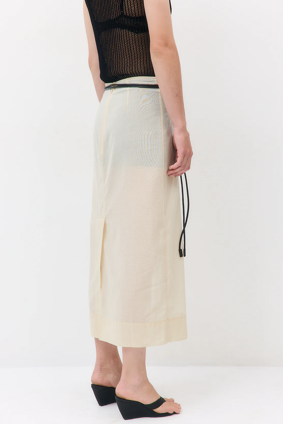 Sheer Organza Midi Skirt - Image 7