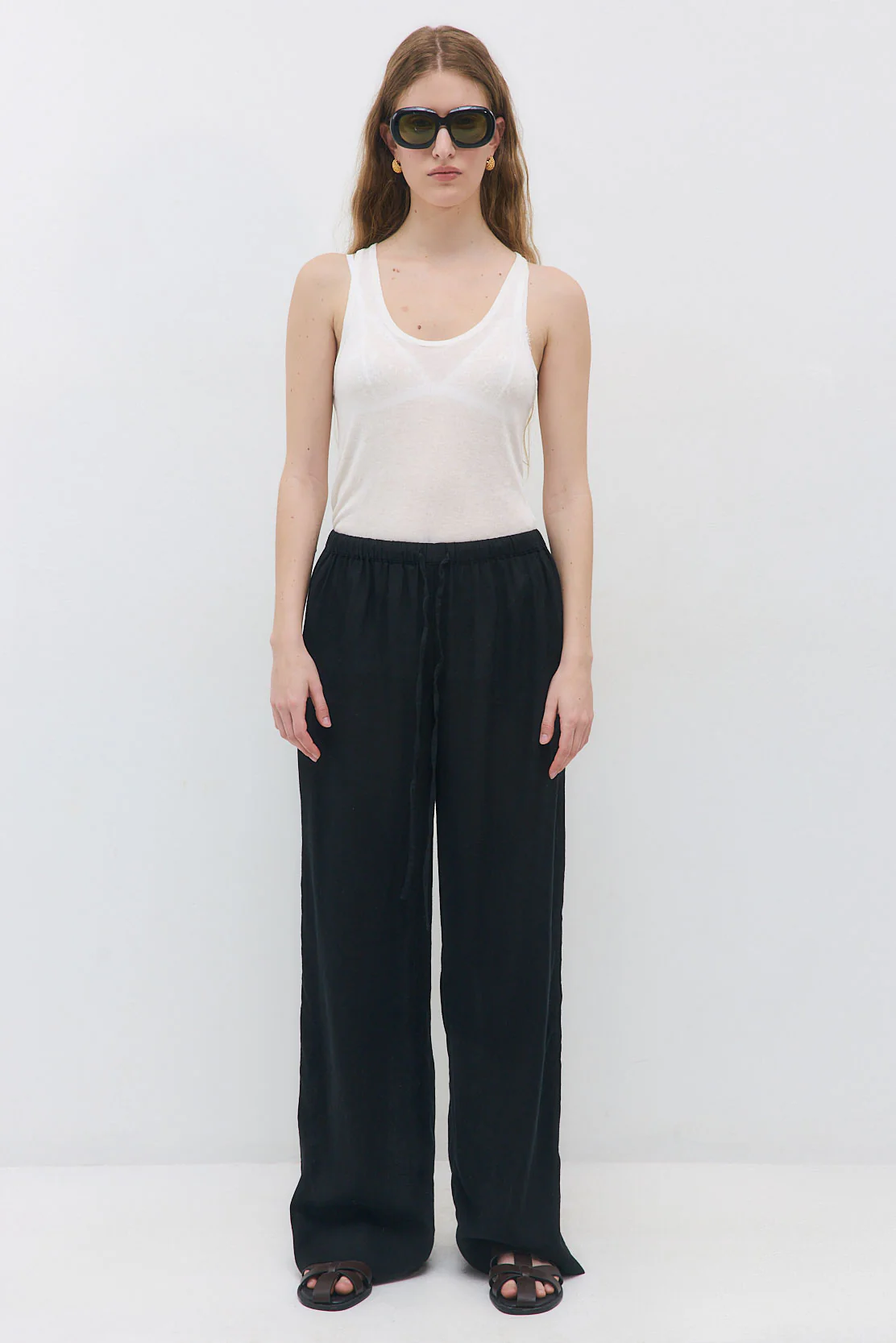 Straight Leg Linen Pants