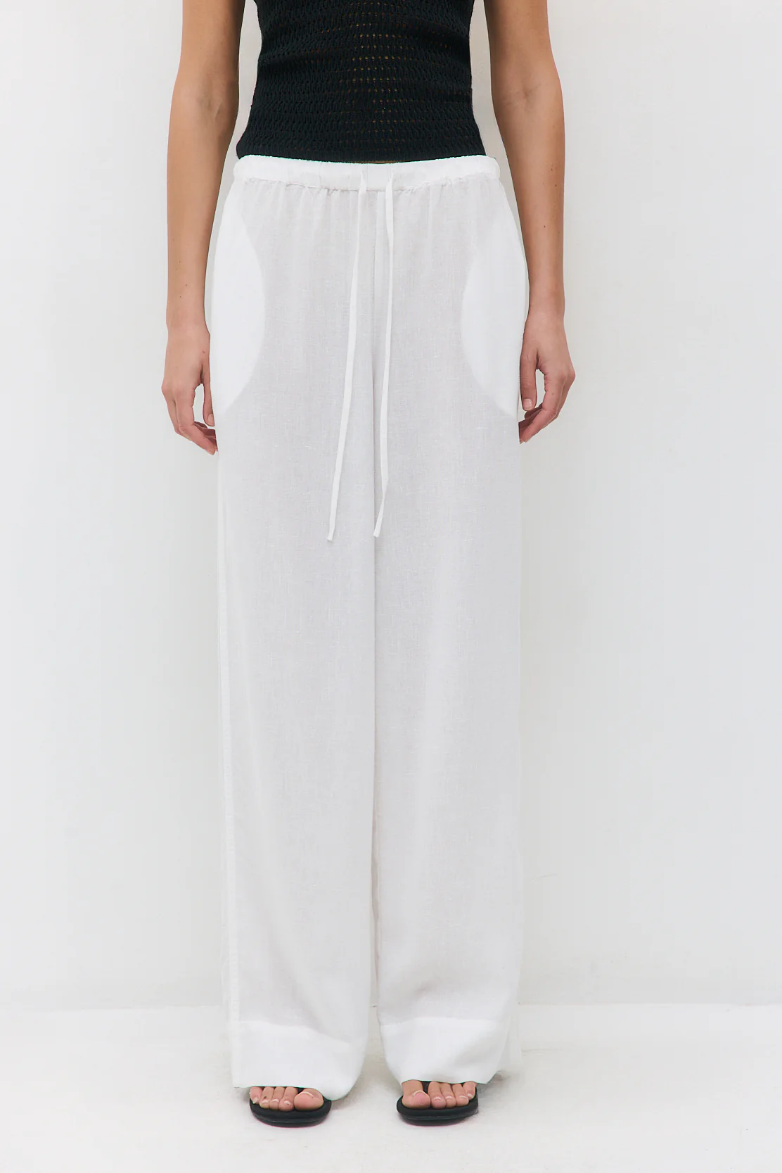 Straight Leg Linen Pants - Image 2