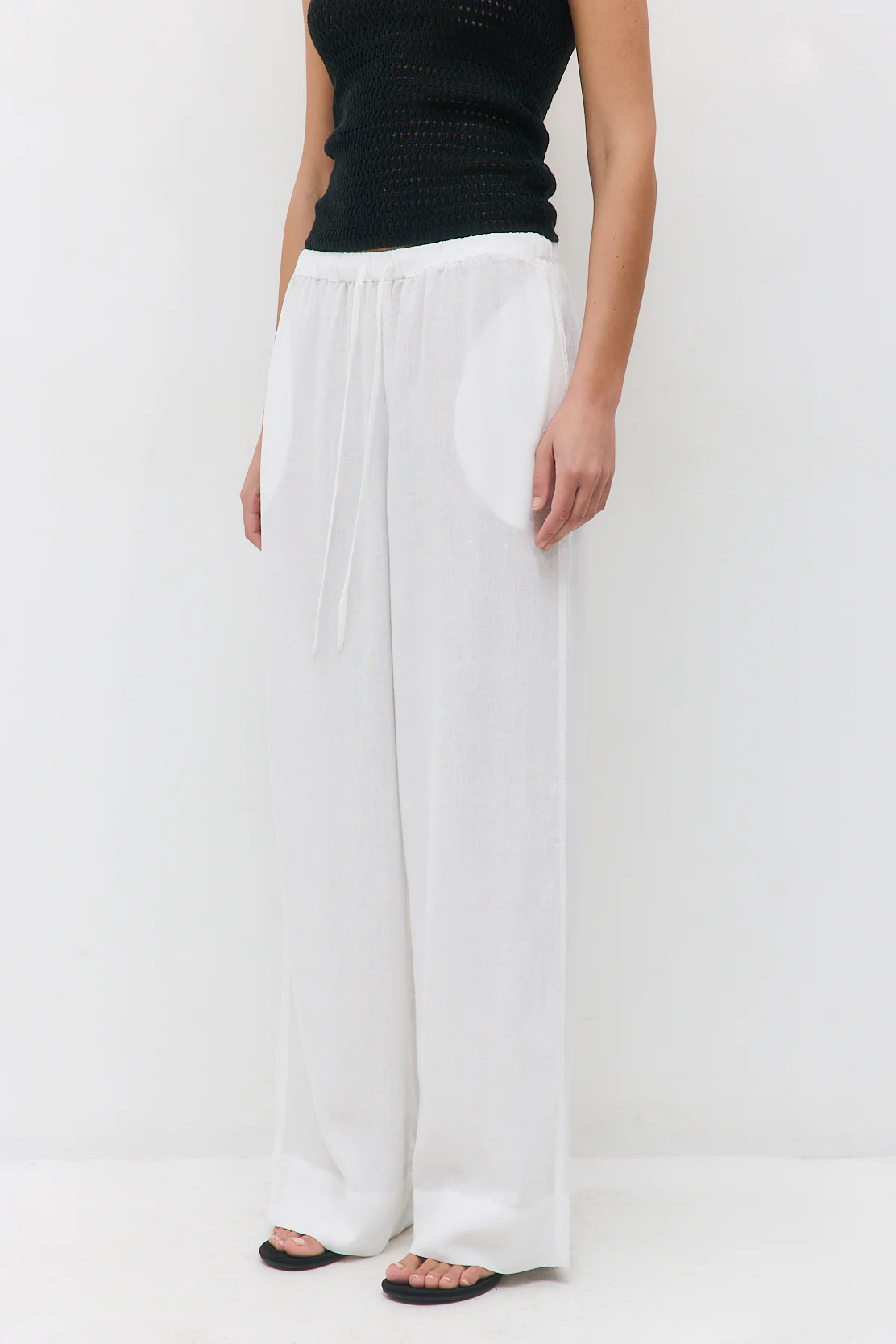 Straight Leg Linen Pants - Image 4