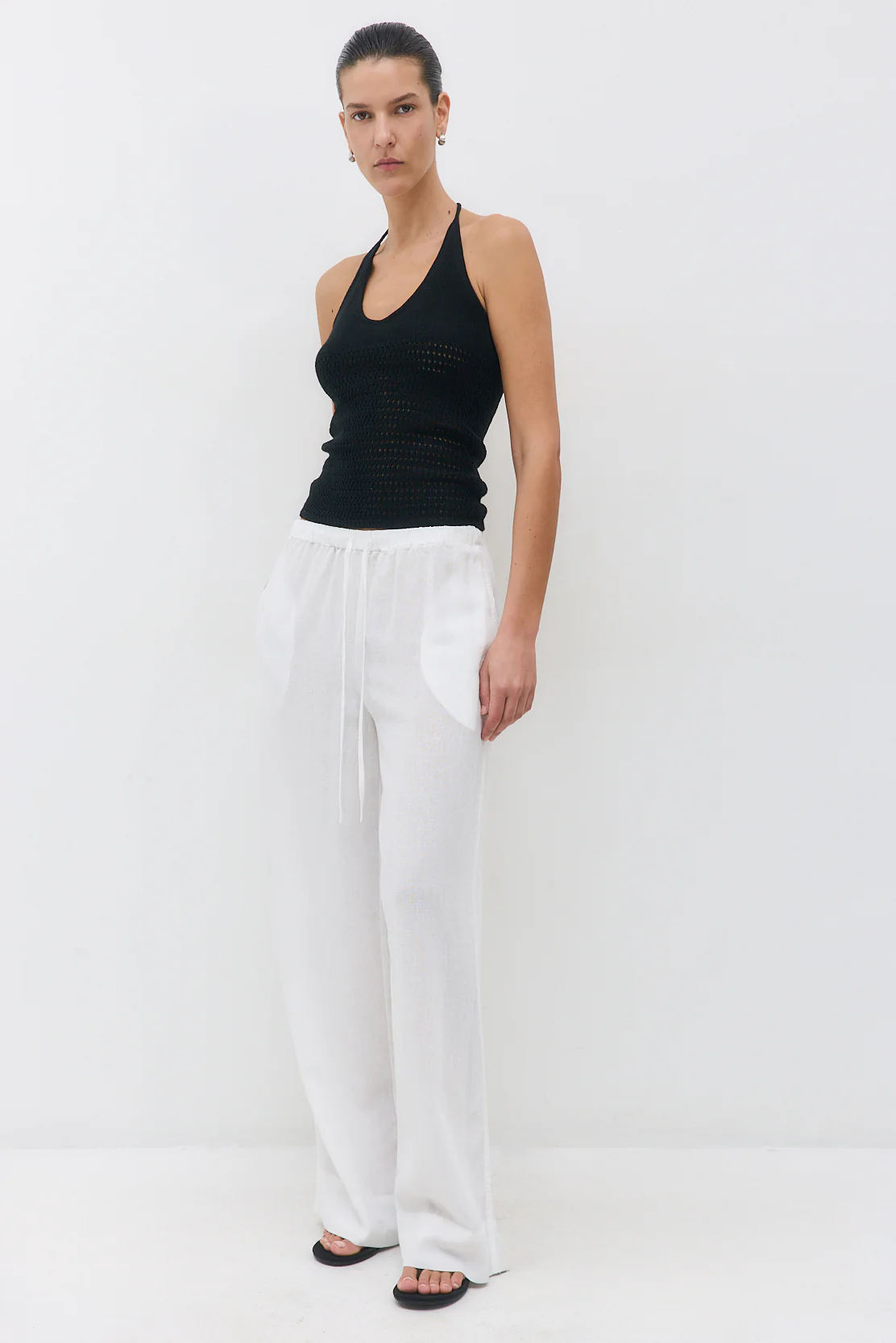 Straight Leg Linen Pants - Image 5